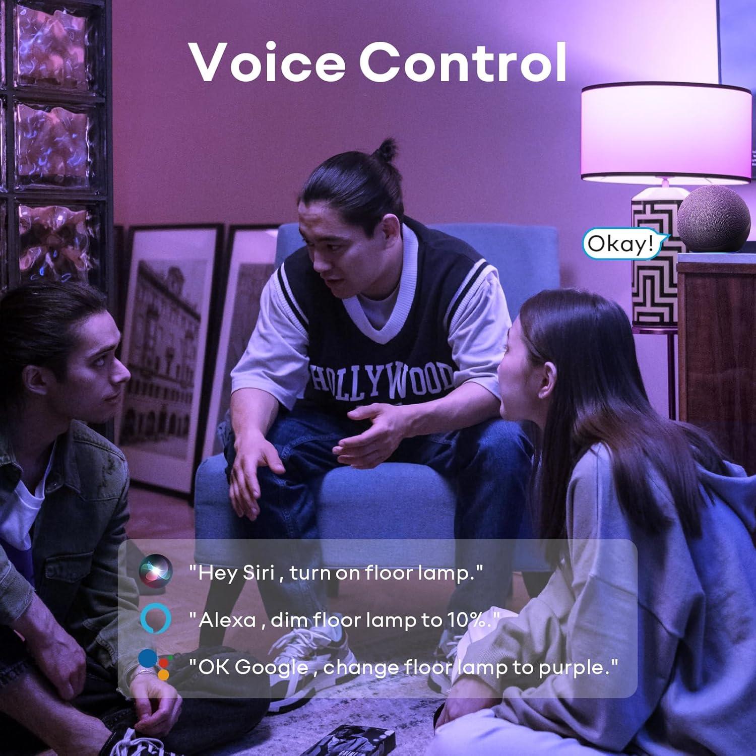 Bombilla Inteligente VOCOlinc L4, 9.5W, 850 Lúmenes, Multicolor, 4 Piezas