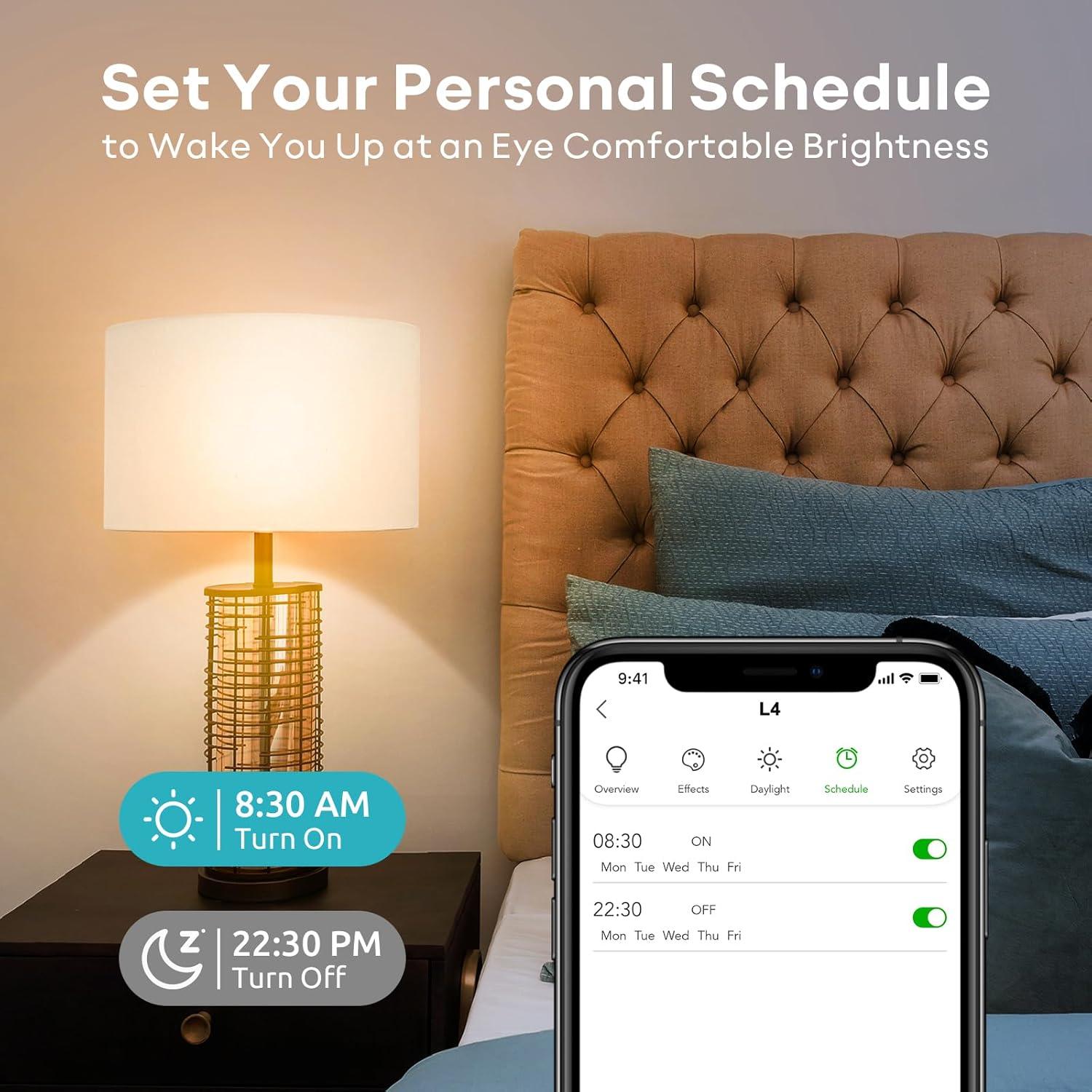 Bombilla Inteligente VOCOlinc L4, 9.5W, 850 Lúmenes, Multicolor, 4 Piezas