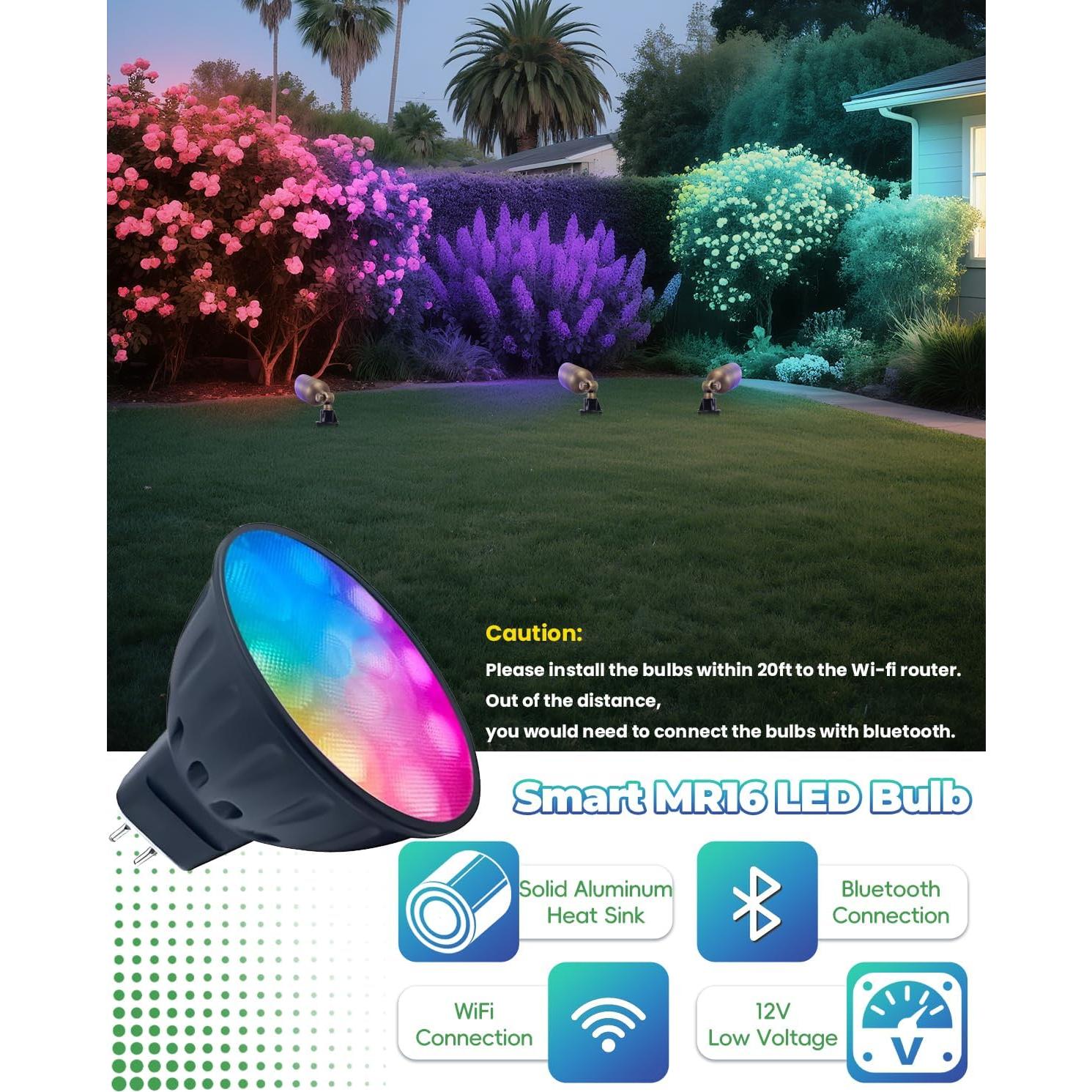 Bombillas LED MR16 Dimmable Smart WiFi Makergroup 12V RGB