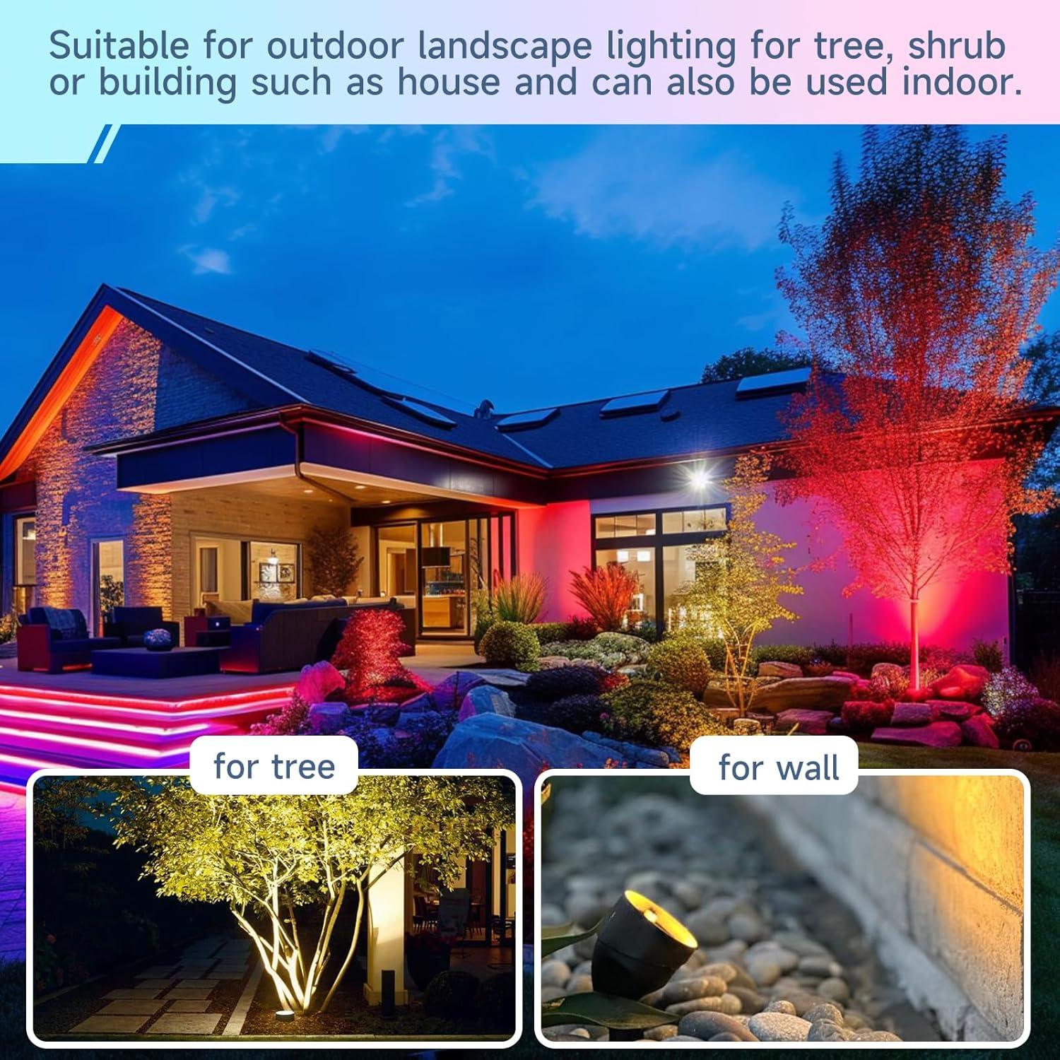 Bombilla LED MR16 Gardencoin 6W RGBW GU5.3 Control WiFi 6 Pzas