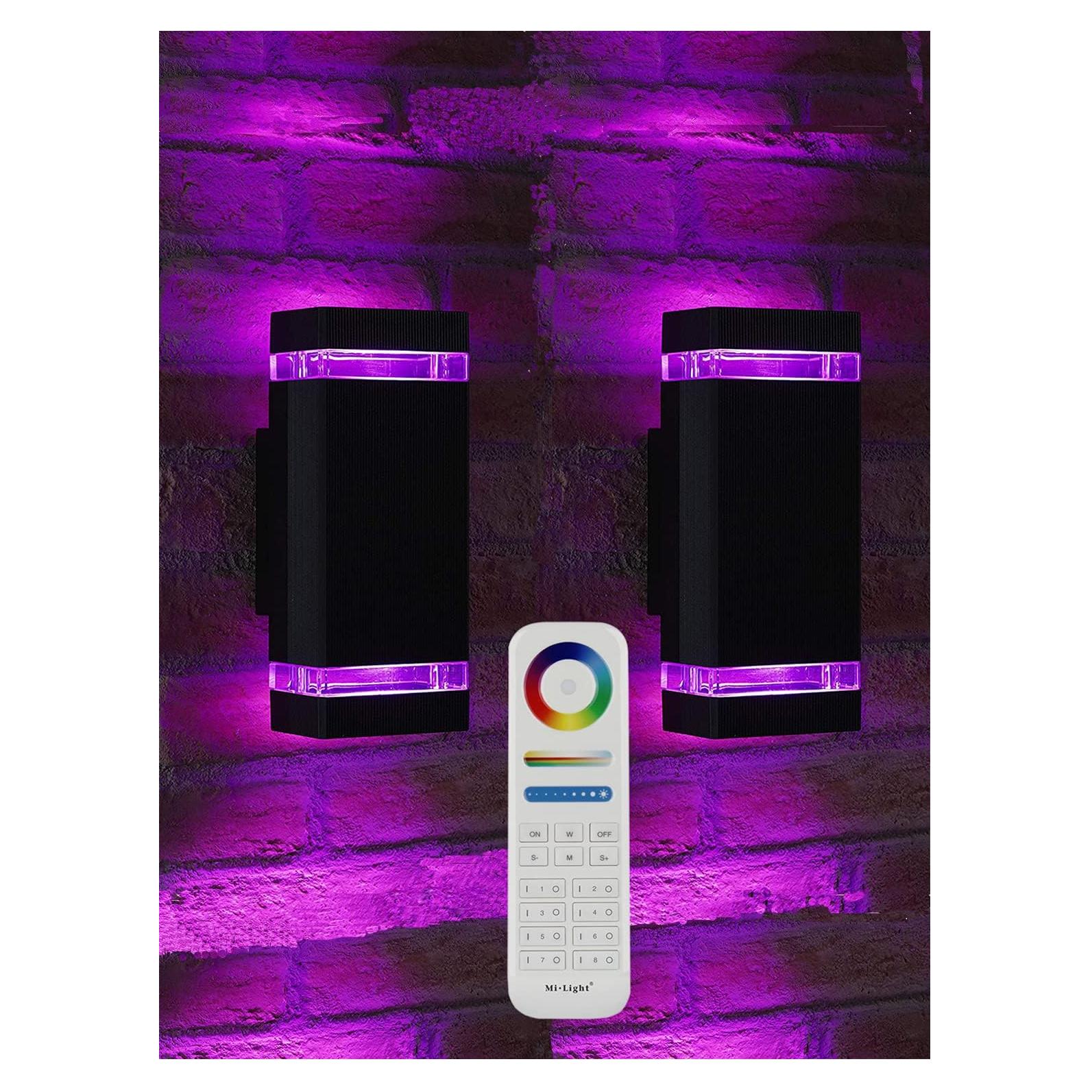 Luces de Pared Exteriores iYogaled 1200lm RGB-CCT IP65 (2 Pzs)