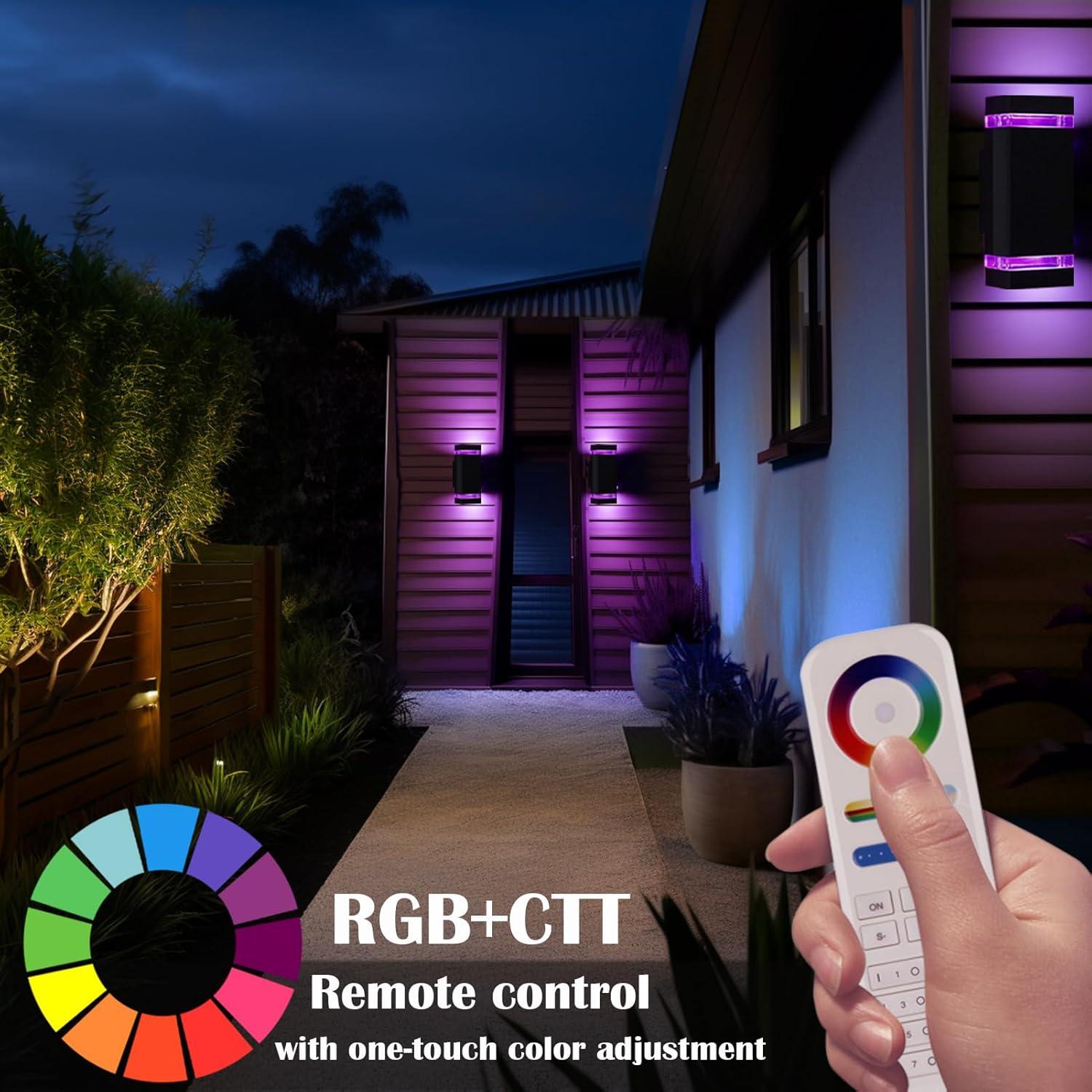 Luces de Pared Exteriores iYogaled 1200lm RGB-CCT IP65 (2 Pzs)