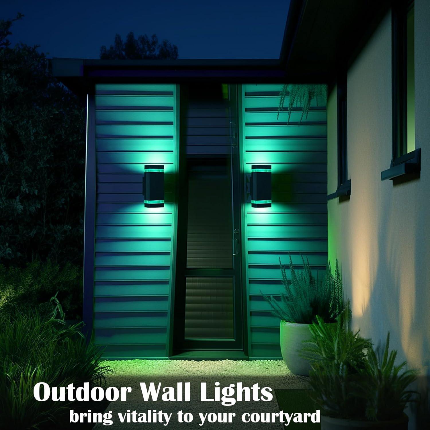 Luces de Pared Exteriores iYogaled 1200lm RGB-CCT IP65 (2 Pzs)