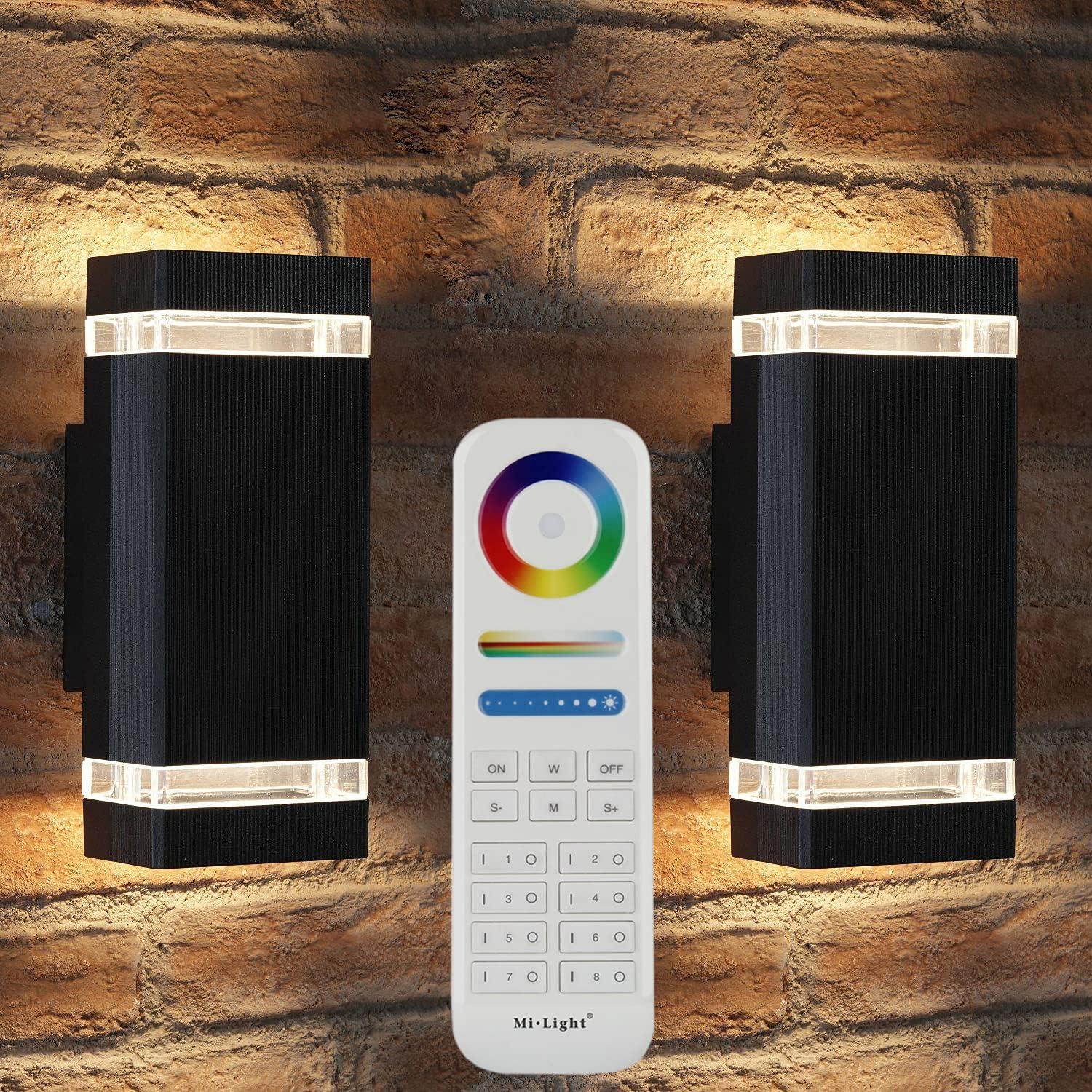 Luces de Pared Exteriores iYogaled 1200lm RGB-CCT IP65 (2 Pzs)