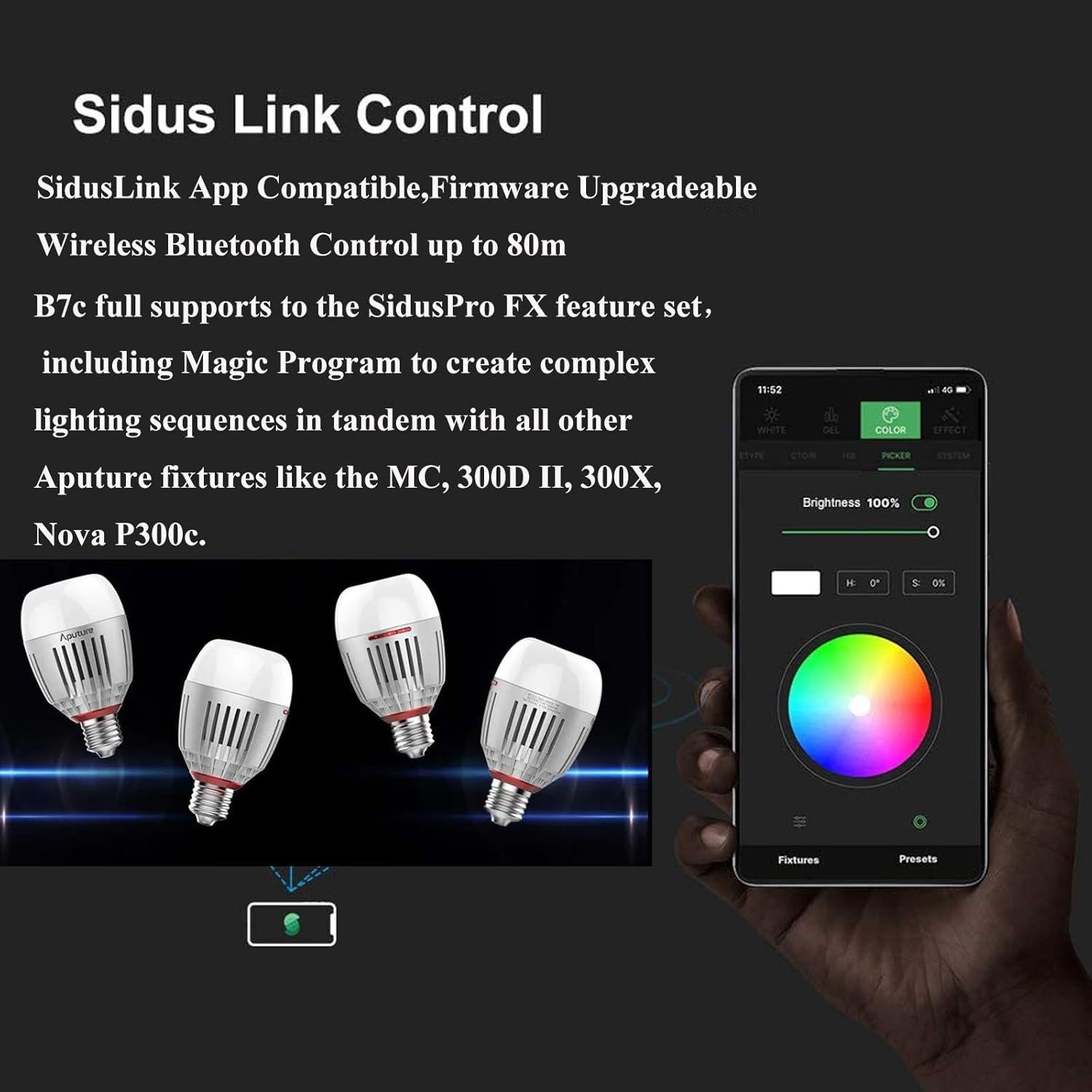 Bombilla LED Inteligente Aputure Accent B7C 7W RGBWW E27