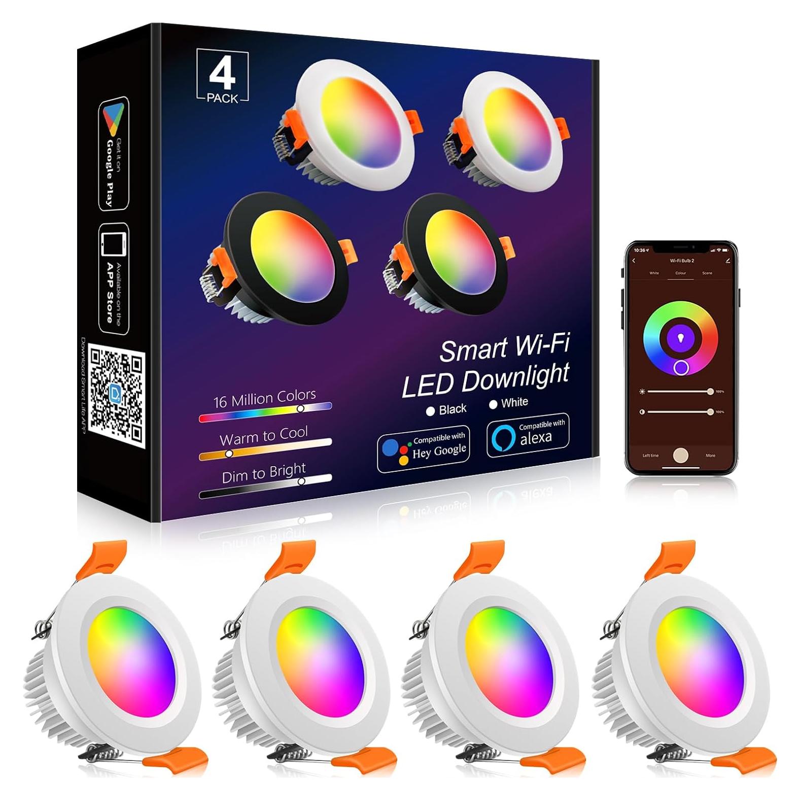 Luz Empotrada LED Inteligente YGS-Tech 8.38cm RGB WiFi 5W