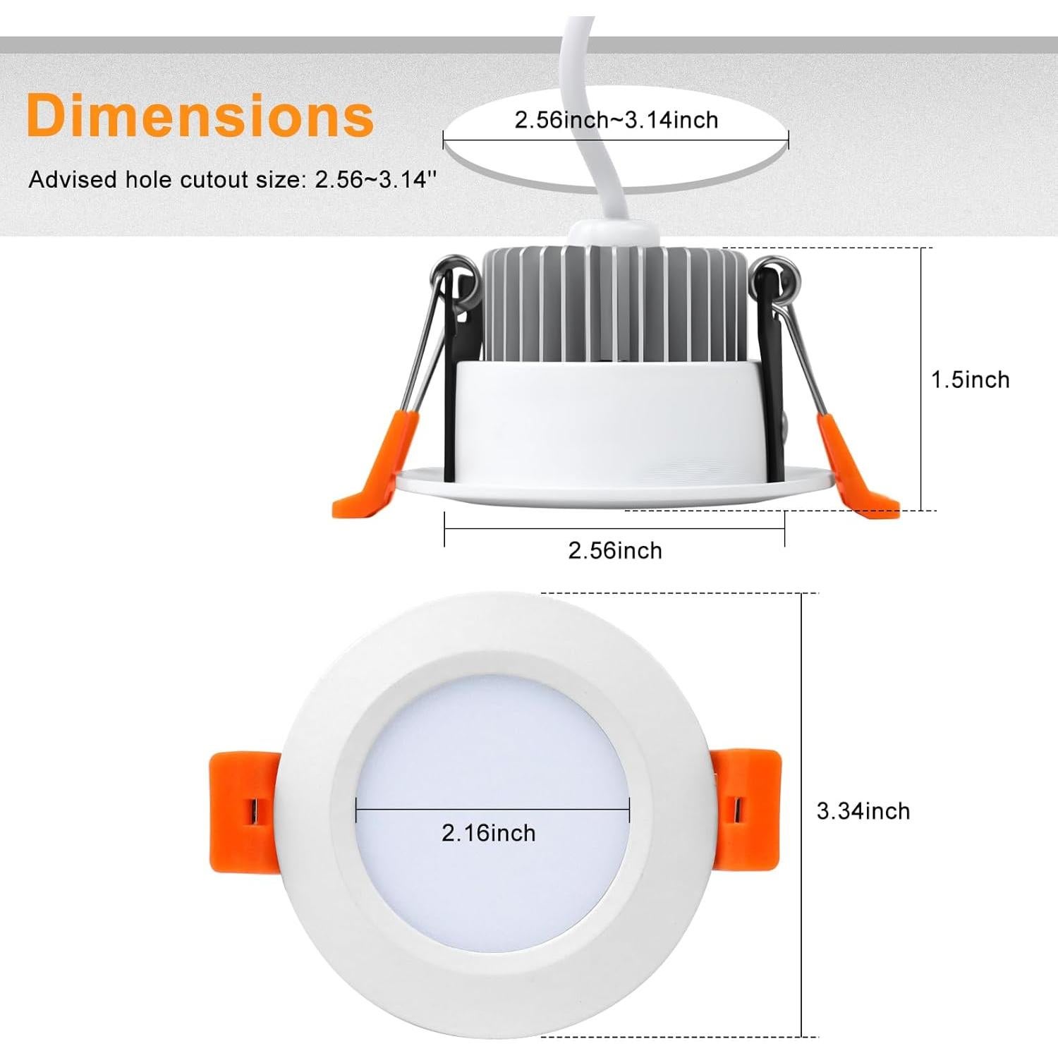 Luz Empotrada LED Inteligente YGS-Tech 8.38cm RGB WiFi 5W