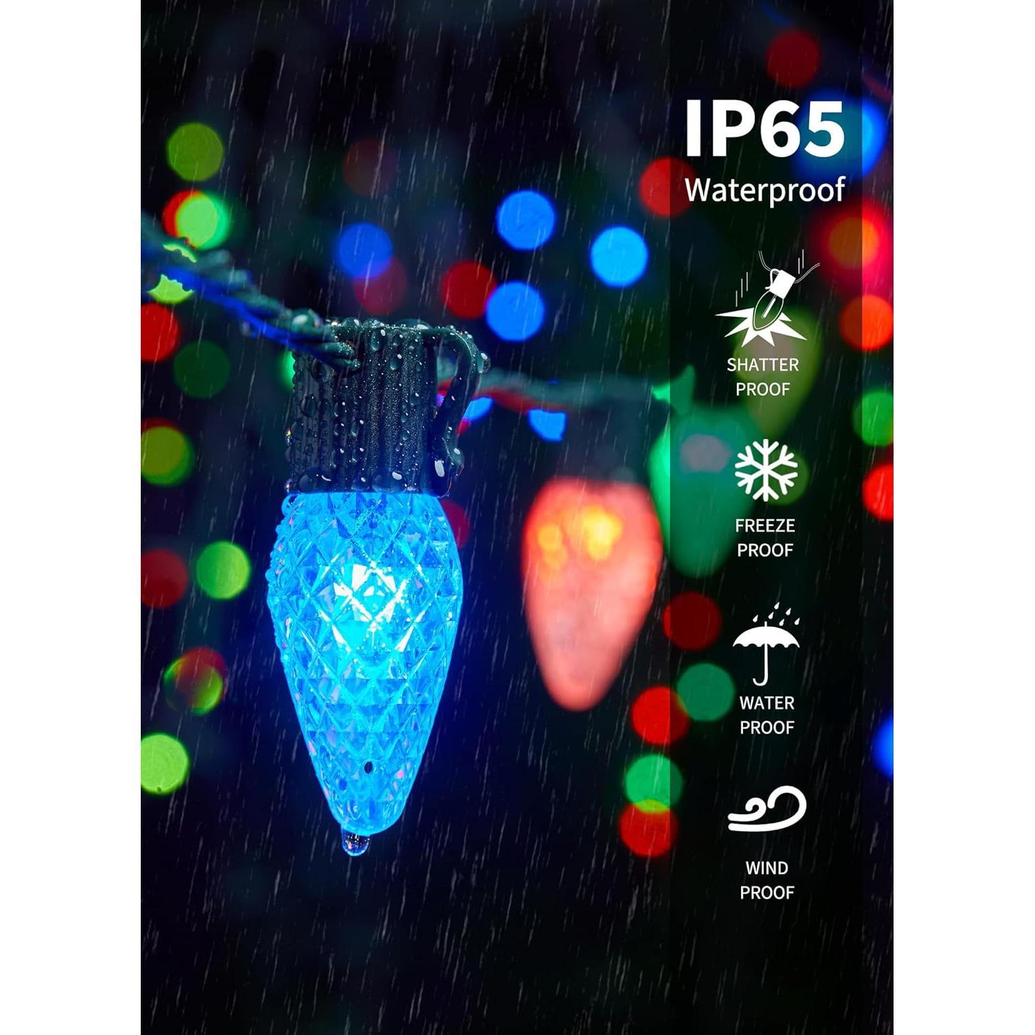 Luces LED de Navidad C9 Minetom 200 RGB Inteligentes 40m