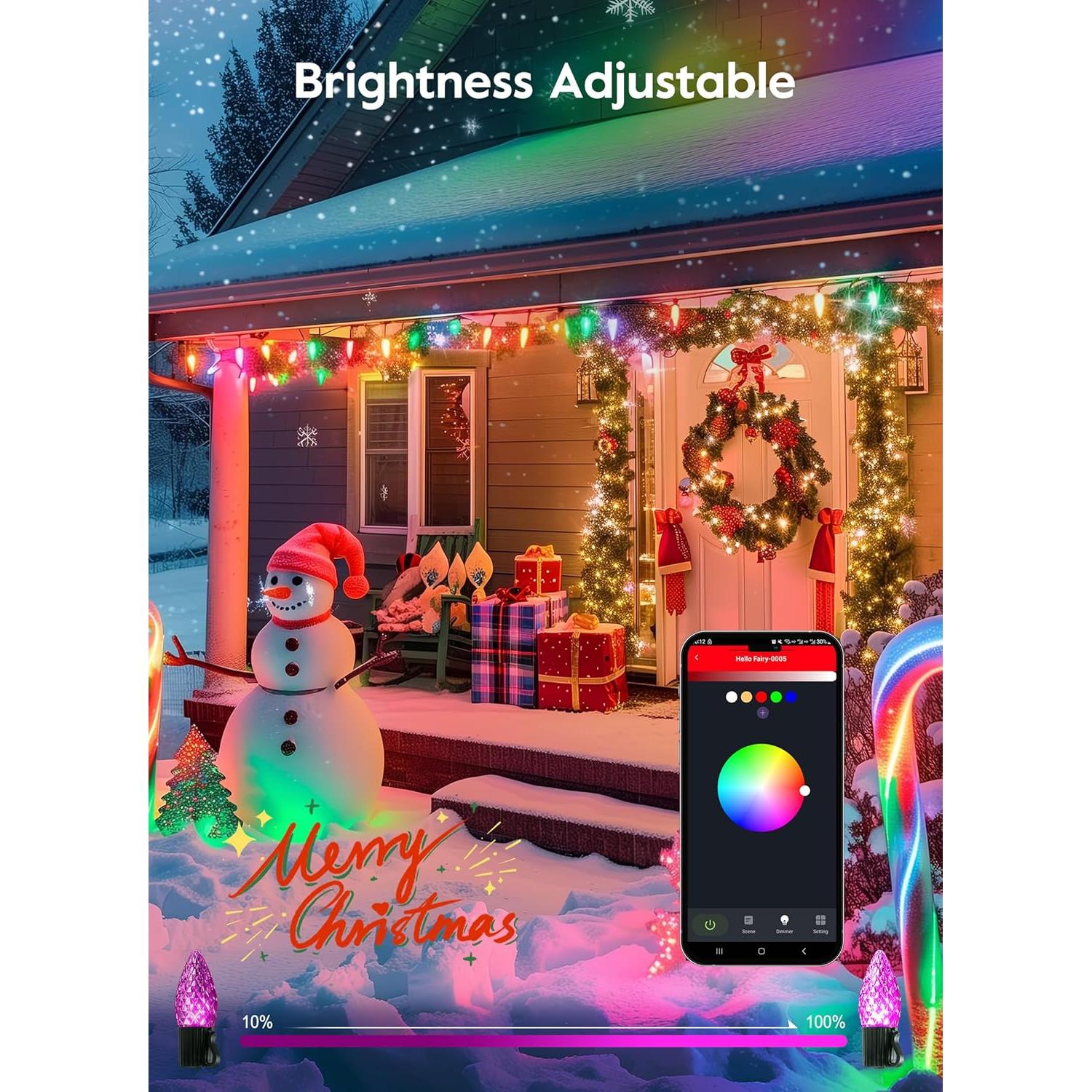 Luces LED de Navidad C9 Minetom 200 RGB Inteligentes 40m