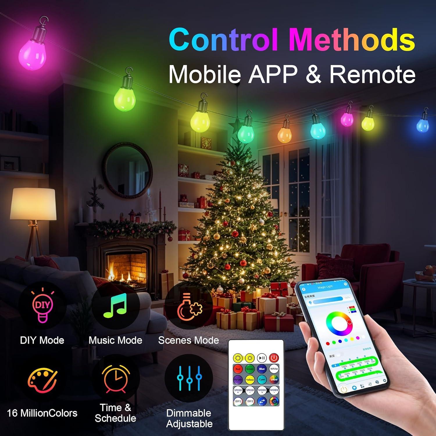 Luces de Cuerda Inteligentes VOLIVO 9.5m RGB 25 LED IP65