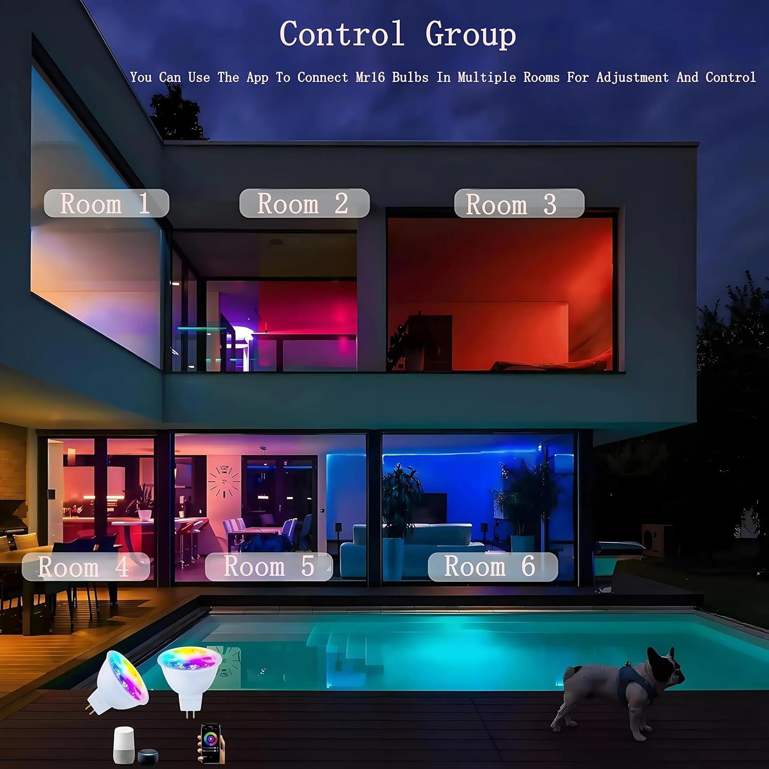 Bombilla LED Smart GU5.3 RGB 12V - Control WiFi y Bluetooth