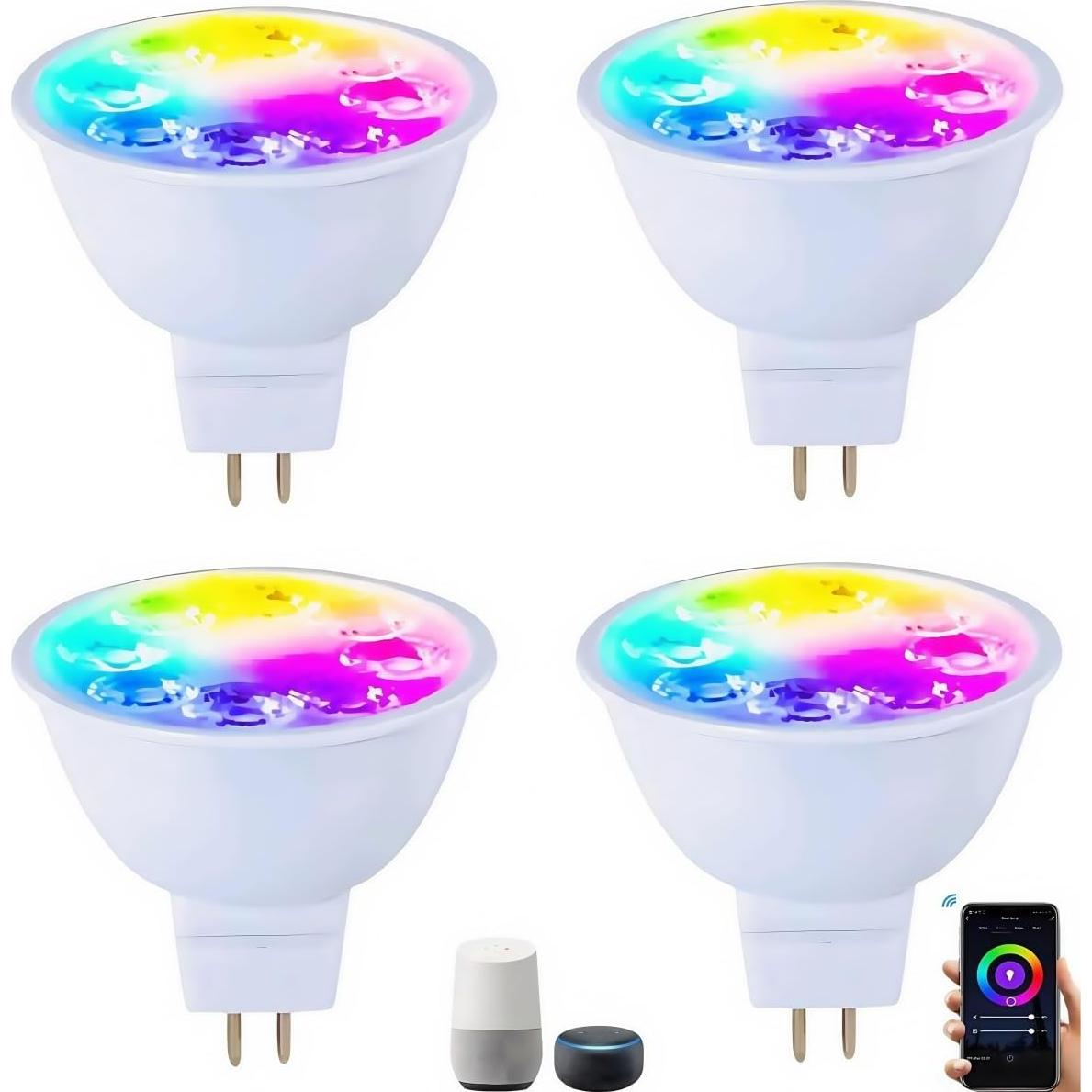 Bombilla LED Smart GU5.3 RGB 12V - Control WiFi y Bluetooth