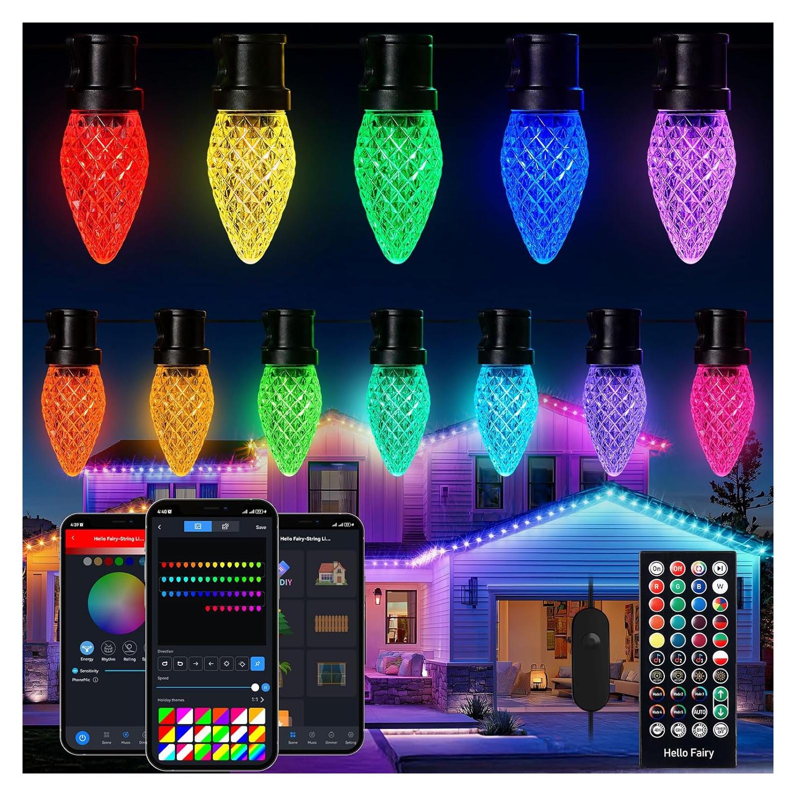 Cadena de Luces de Navidad C9 Brightown 100 LED 25m RGB
