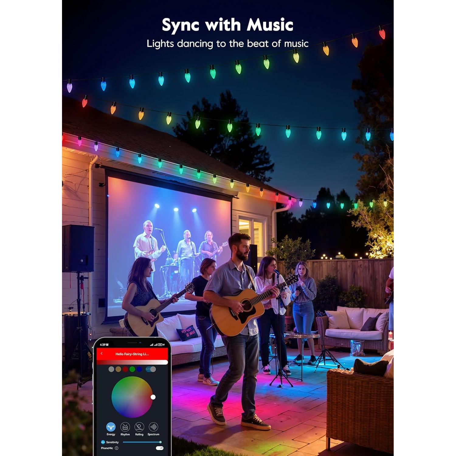 Cadena de Luces de Navidad C9 Brightown 100 LED 25m RGB