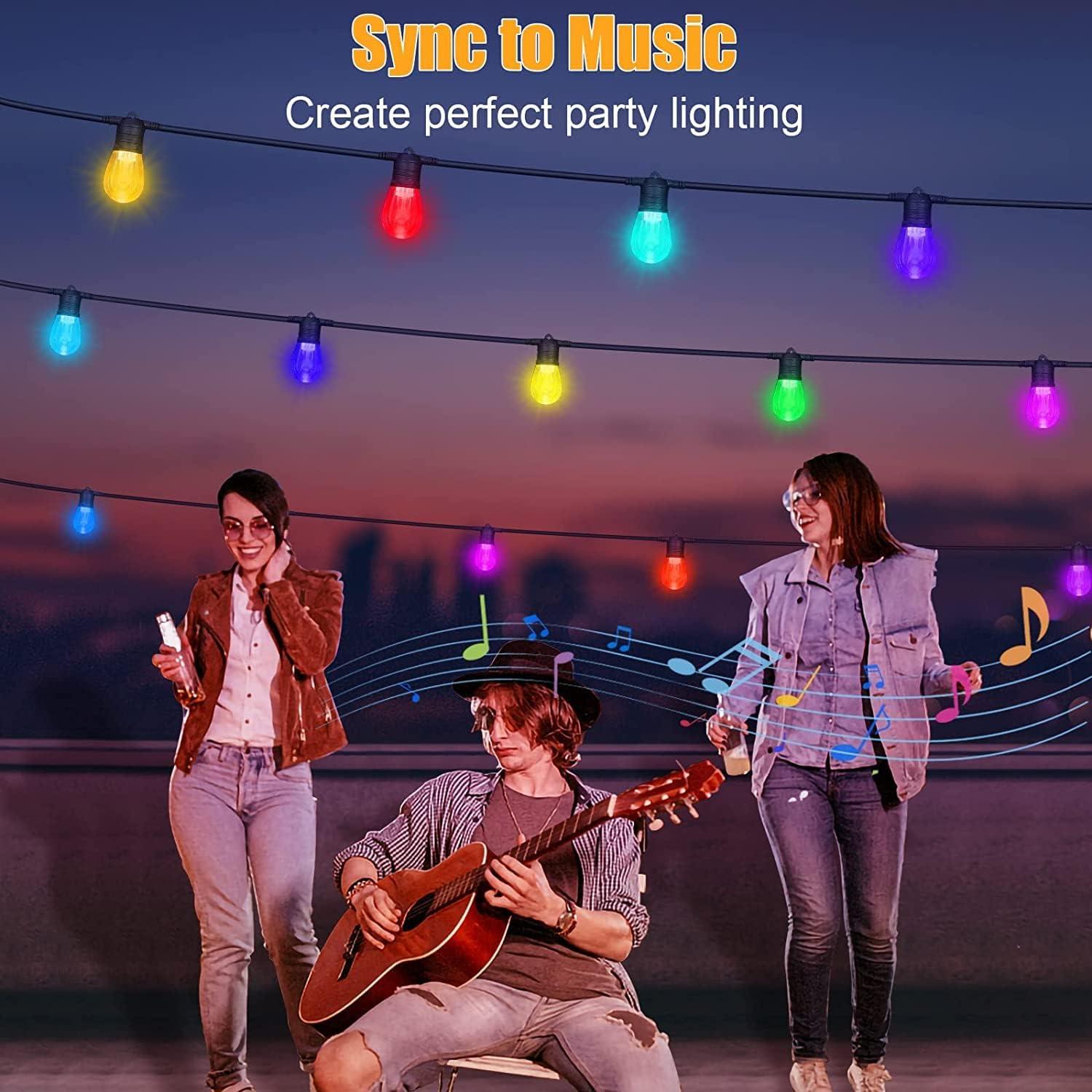 Luces de Cadena LED 30m Queker RGB Inteligentes con Control Remoto