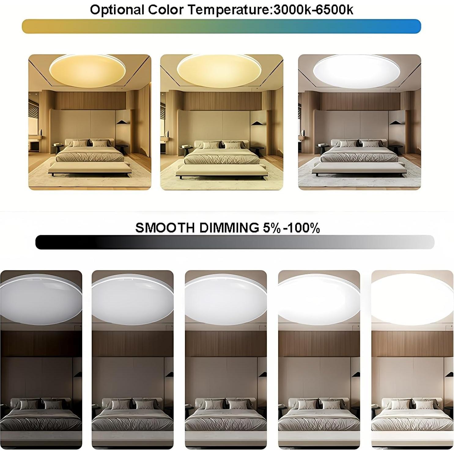Luz de Techo Inteligente LED RGB+CCT Somto 30.2cm 3000-6500K