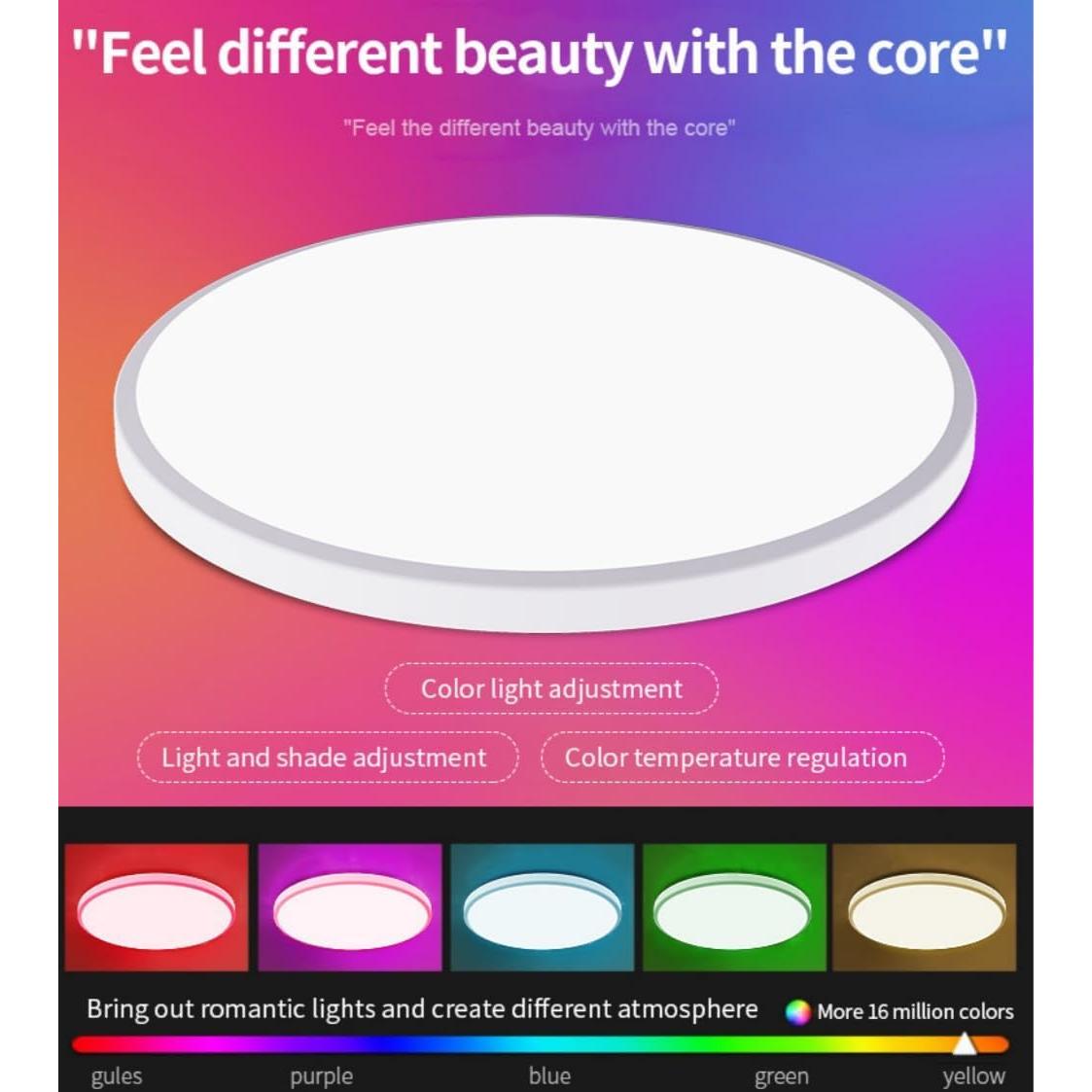 Luz de Techo Inteligente LED RGB+CCT Somto 30.2cm 3000-6500K