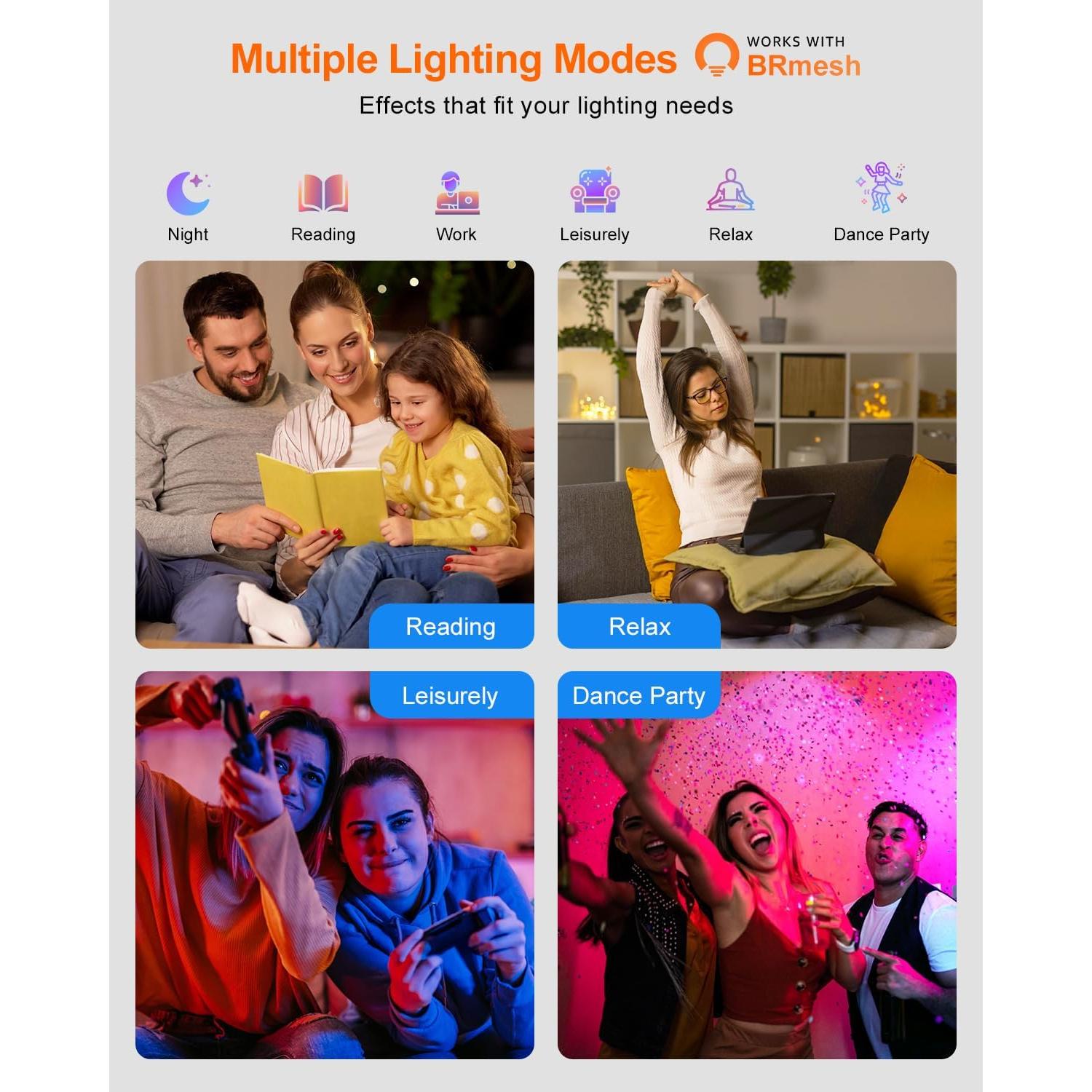 Iluminación empotrada LED DUSKTEC 6" RGBCW 13W regulable