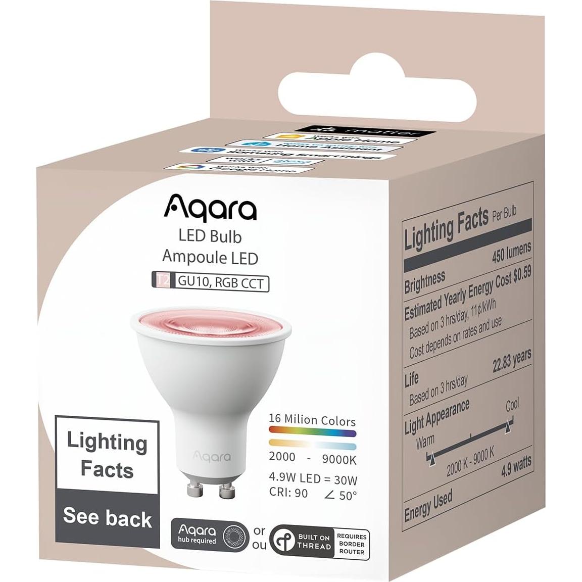 Bombilla LED Inteligente Aqara T2 GU10 RGB 2000K-9000K