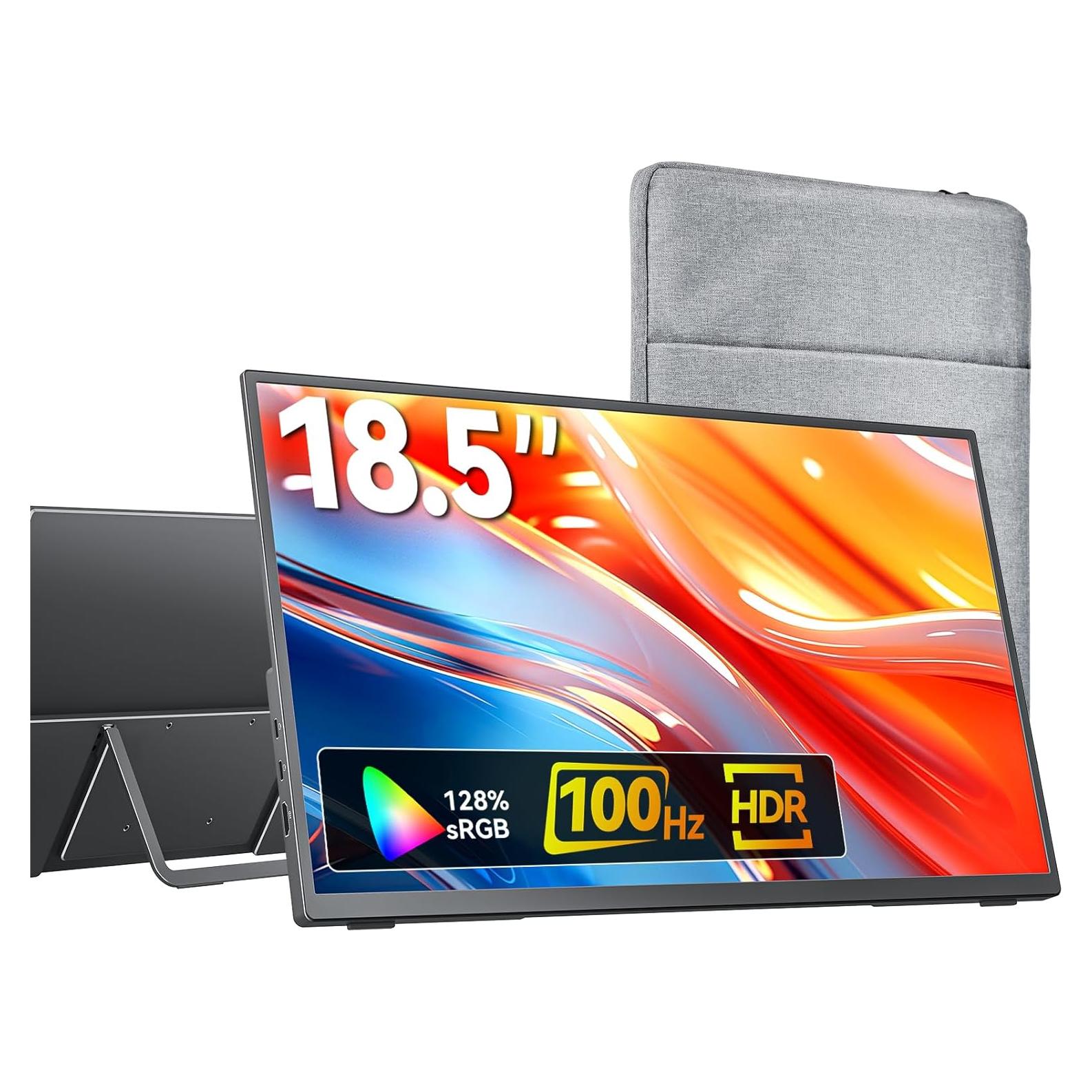 Monitor Portátil 18.5" FHD 100Hz KKSmart con Soporte Integrado