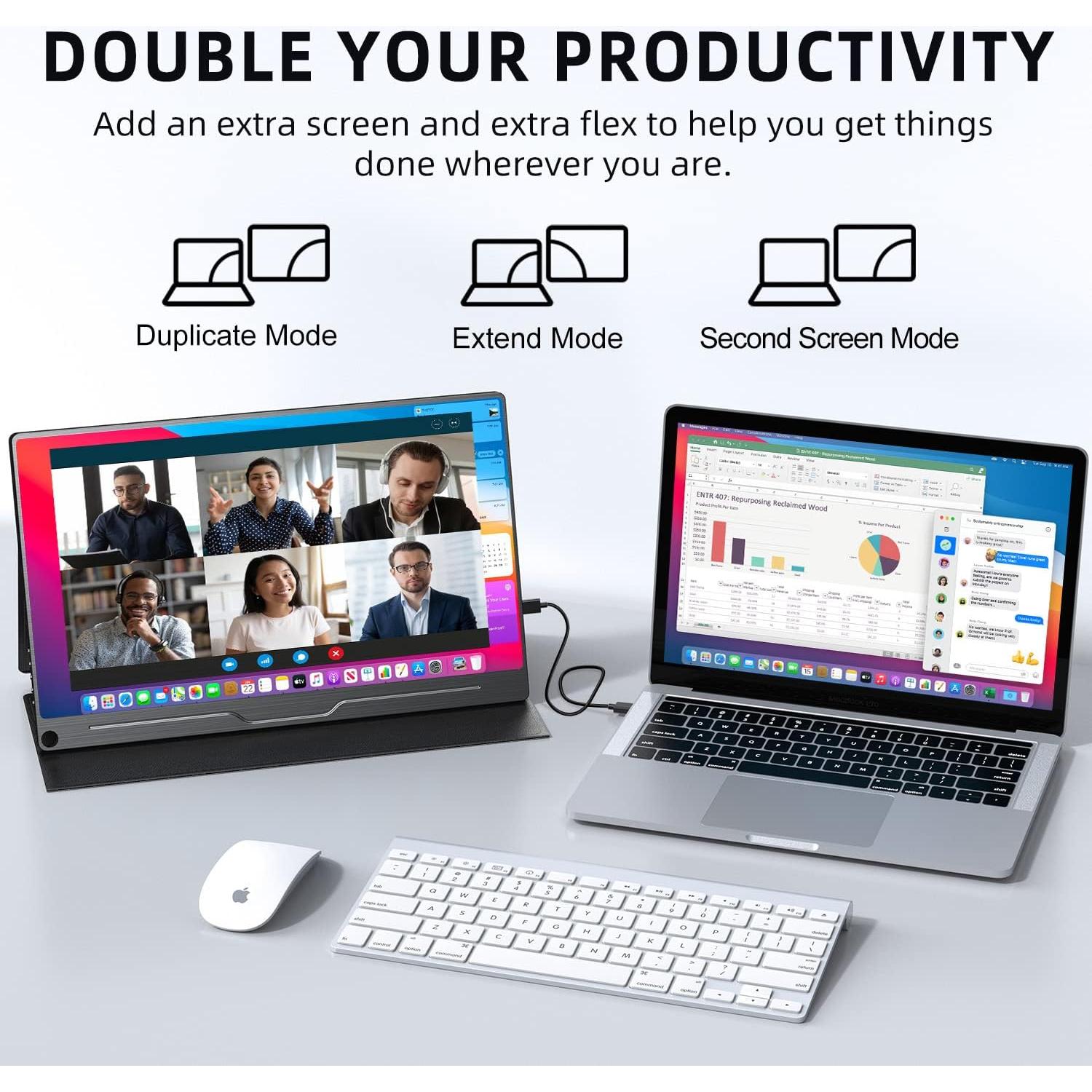 Monitor Portátil UPERFECT 15.6" FHD 1920x1080 USB-C HDMI