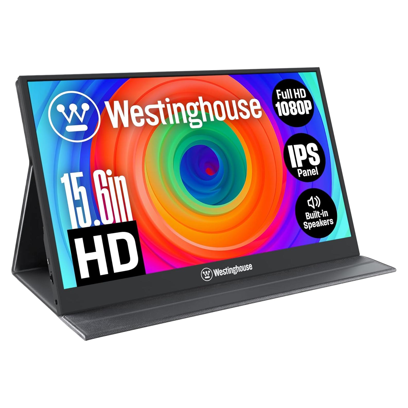Monitor Portátil Westinghouse 15.6" FHD IPS 1080p con Altavoces
