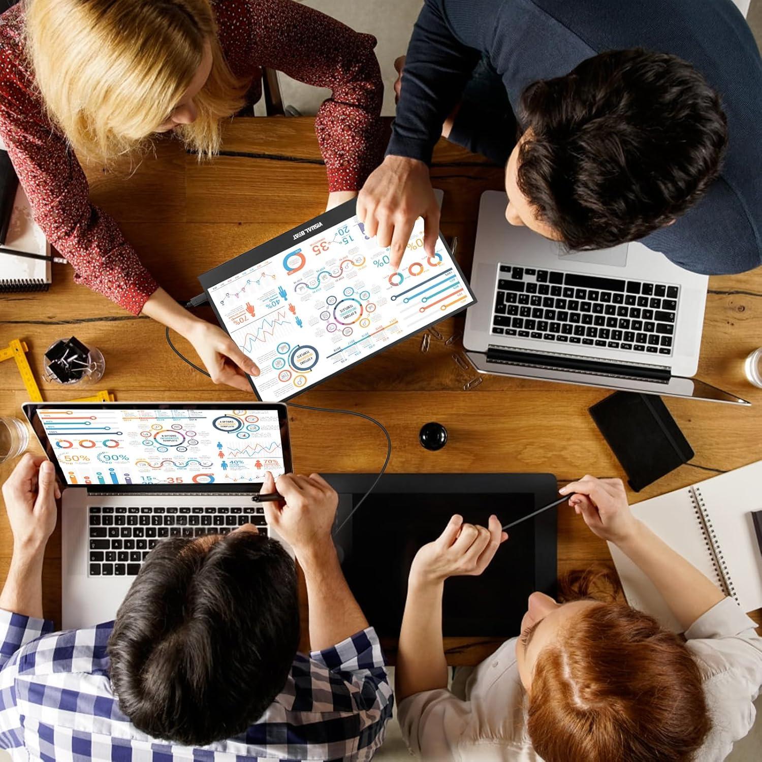 Monitor Portátil VISUAL BEAT 15.6" FHD 1080P USB-C HDMI IPS