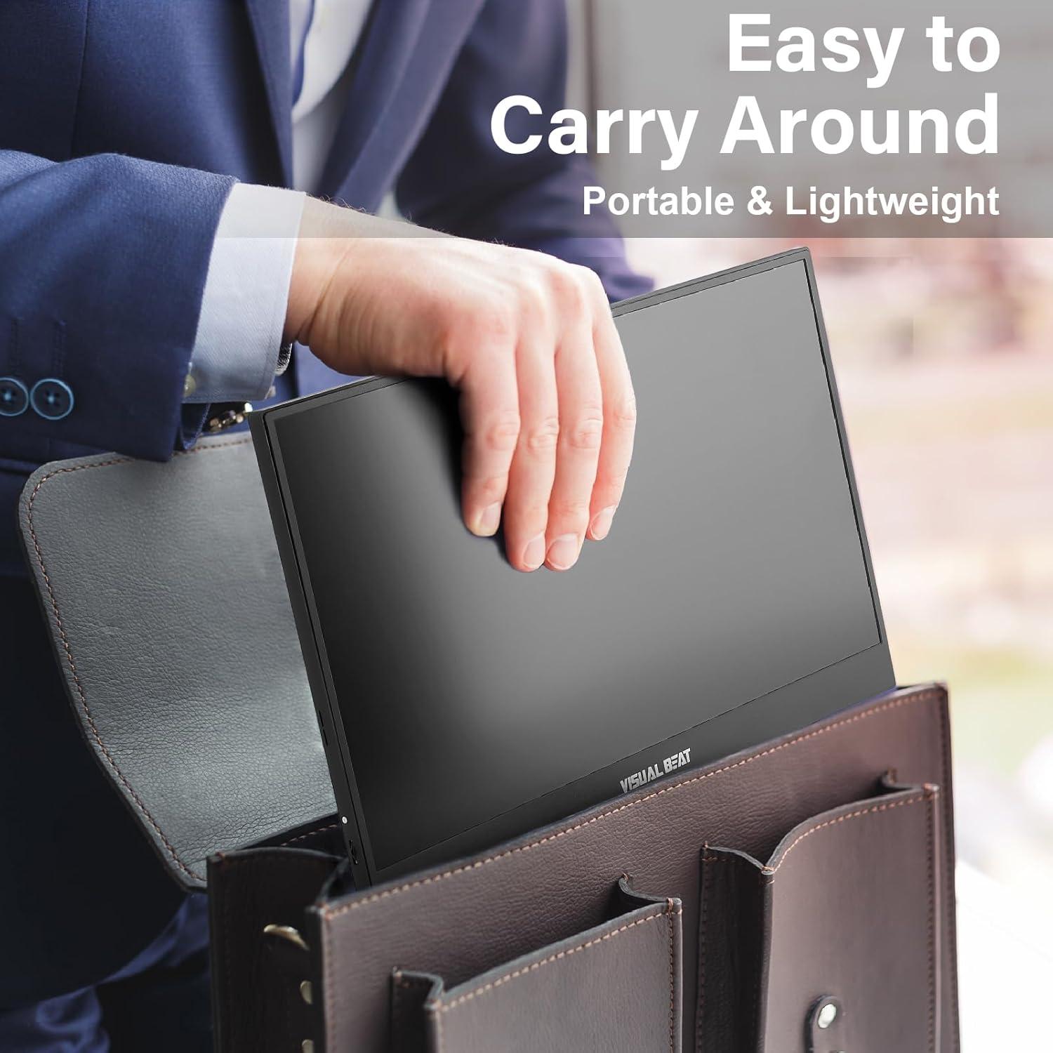 Monitor Portátil VISUAL BEAT 15.6" FHD 1080P USB-C HDMI IPS