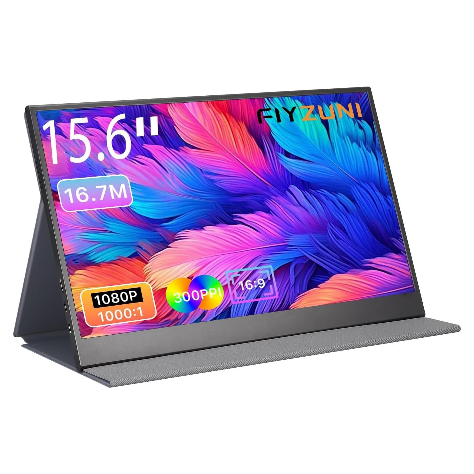 Monitor Portátil FLYZUNI 15.6" Full HD 1080P USB-C HDMI