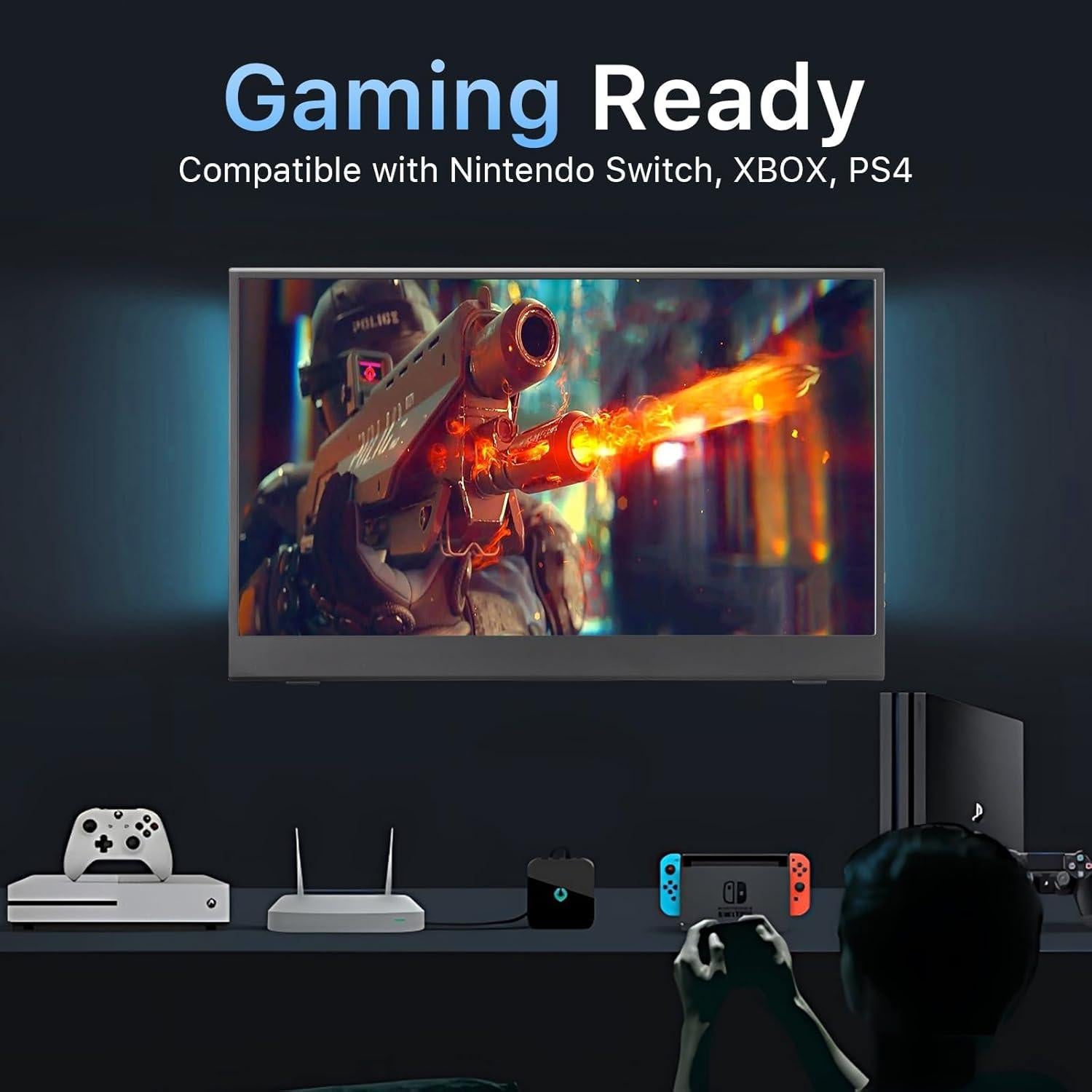 Monitor Portátil FLYZUNI 15.6" Full HD 1080P USB-C HDMI