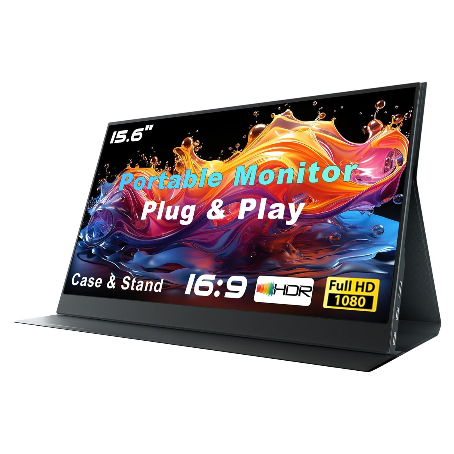 Monitor Portátil FHD 15.6" XINHENGTAI 1080P USB-C HDMI