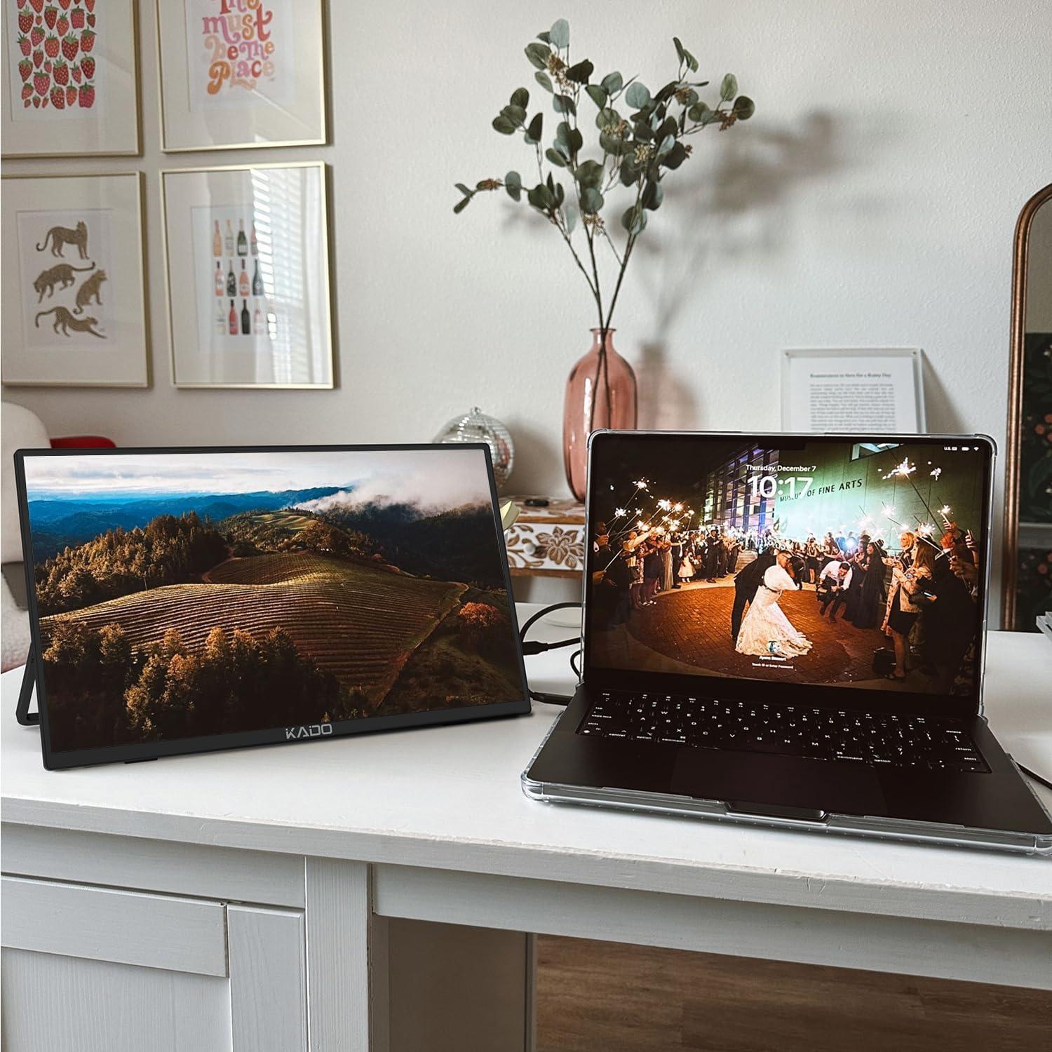 Monitor Portátil Kado 15.6" FHD 1080p IPS HDMI USB-C