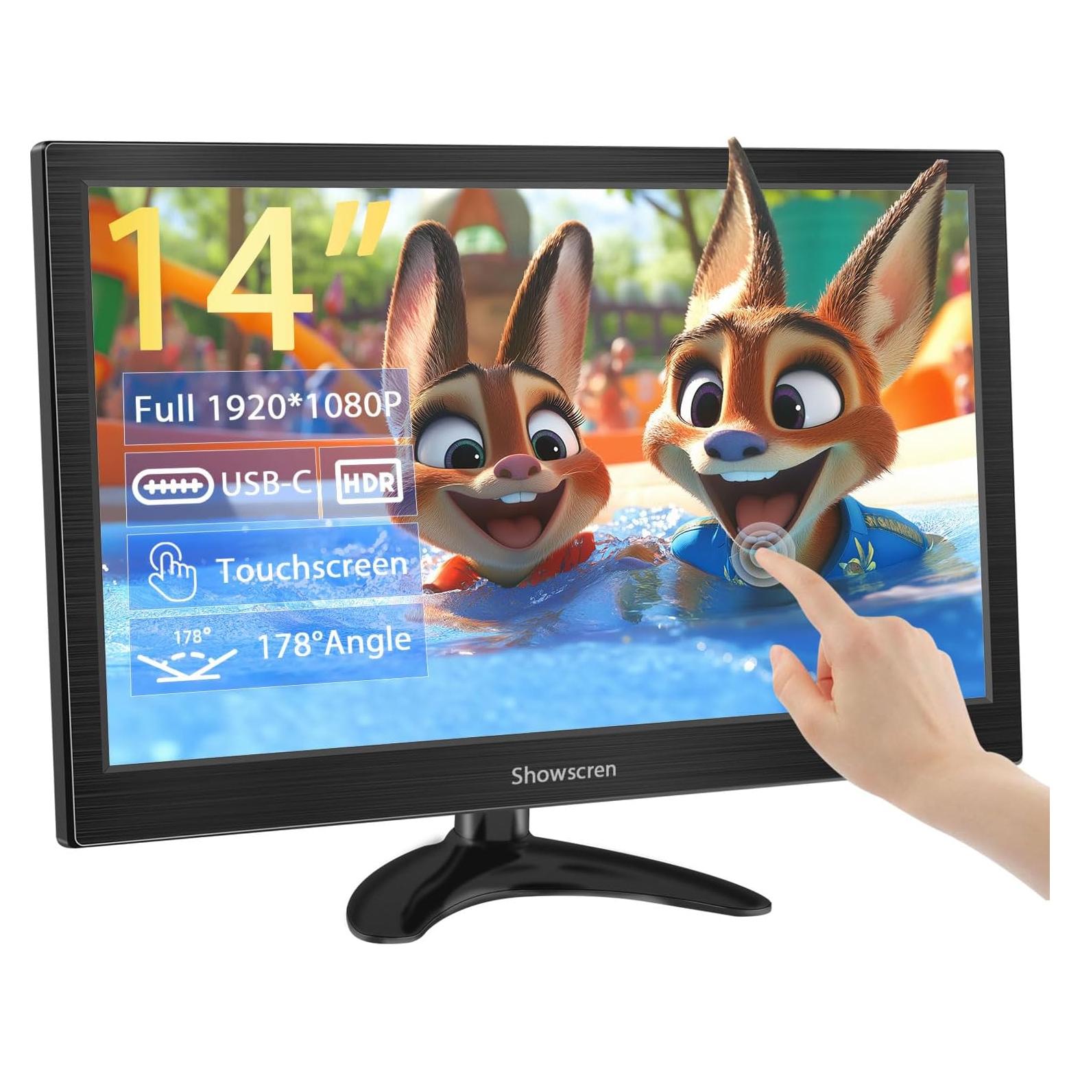 Monitor Portátil 14" FHD Táctil IPS Kenowa 1080P HDMI USB-C