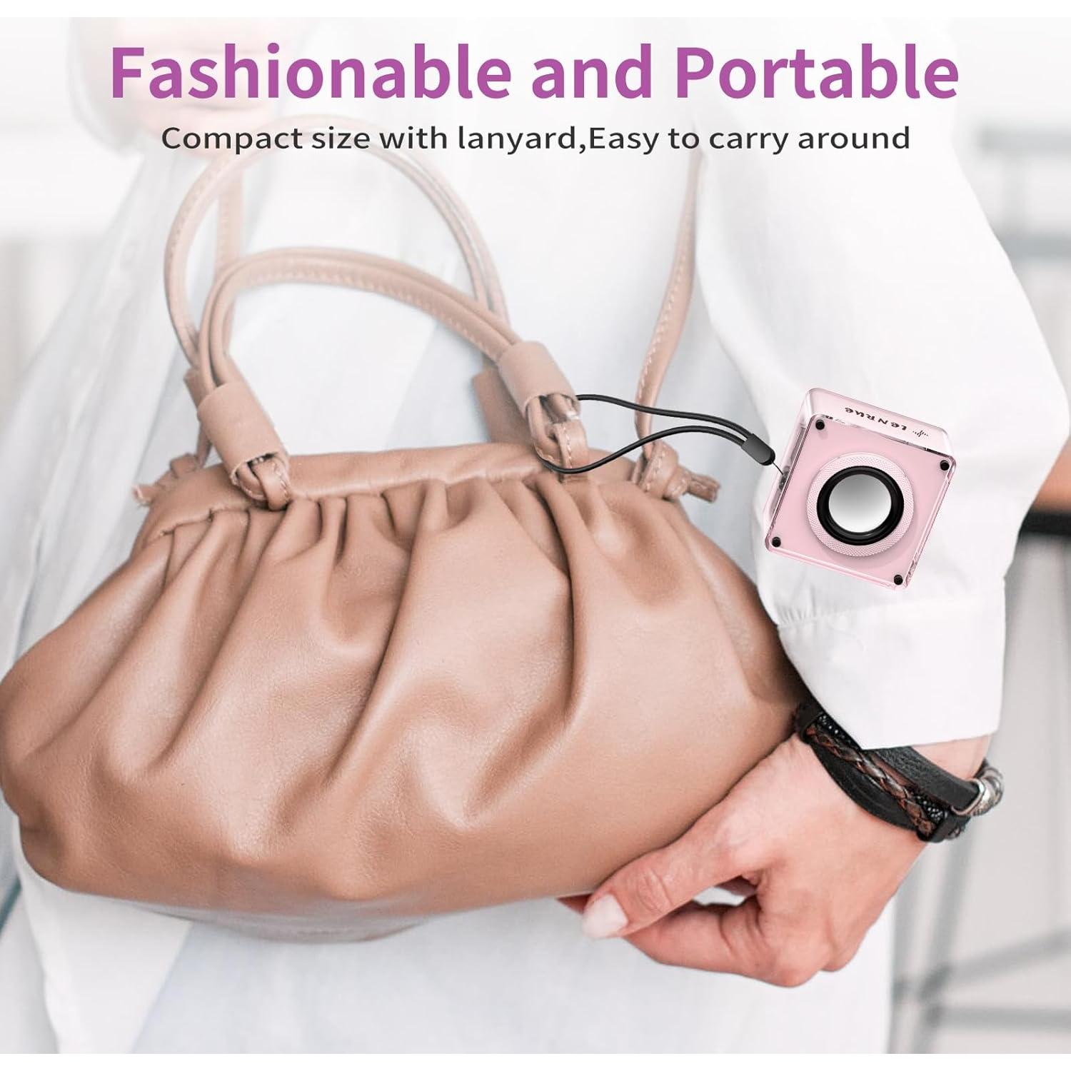 Altavoz Bluetooth LENRUE A01 Mini 5W Rosa Inalámbrico