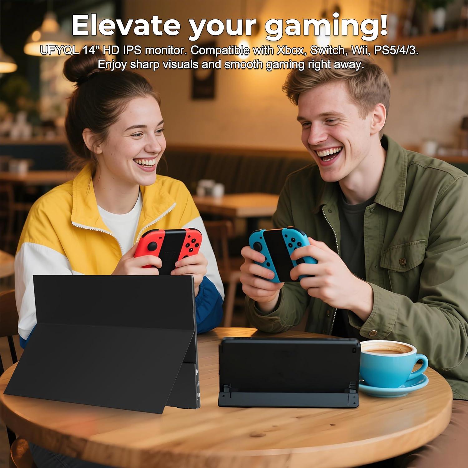 Monitor Portátil 14" FHD 1920x1200 UFYQL con USB-C/HDMI