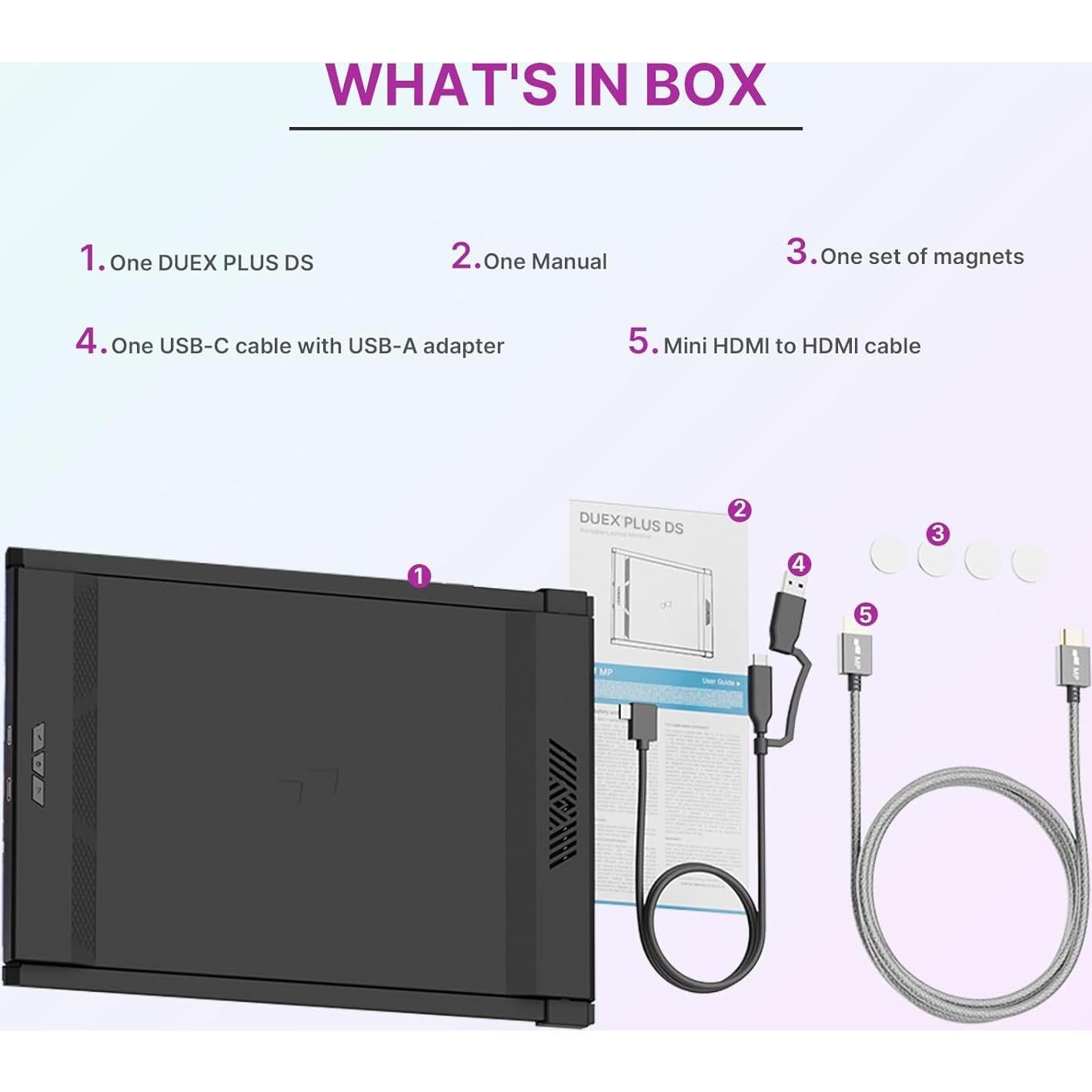 Monitor Portátil Duex Plus DS Mobile Pixels 13.3" Full HD