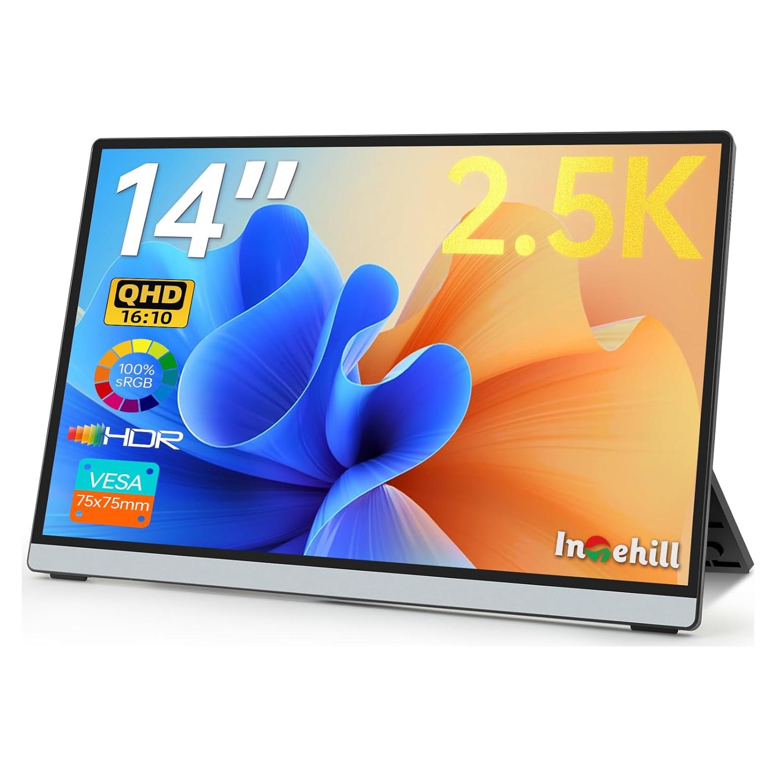 Monitor Portátil Intehill Q14ZA 14" 2.5K HDMI 100% sRGB