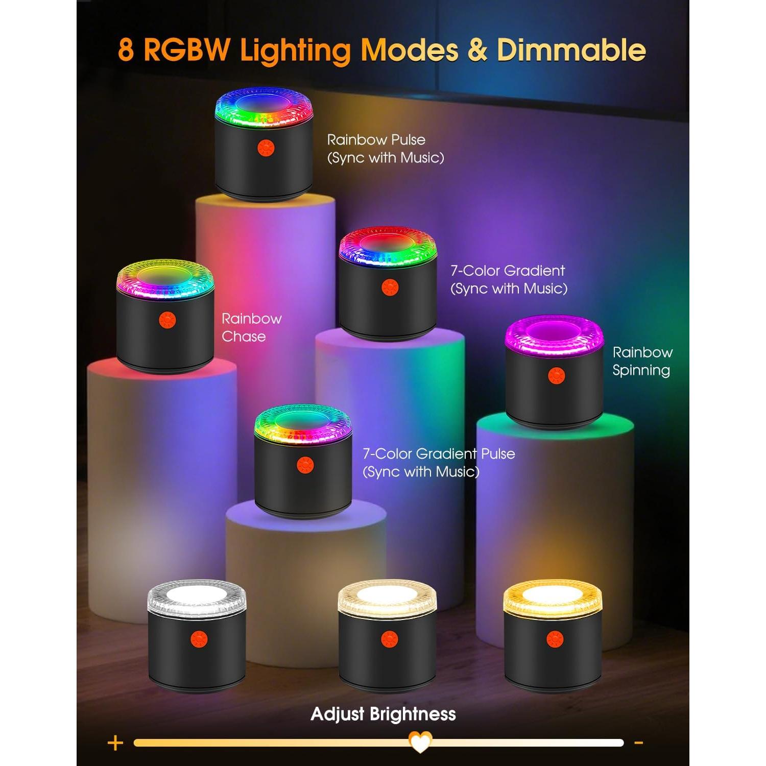 Parlante Mini Bluetooth Inalámbrico CONONLUX ML01 con Luz RGB
