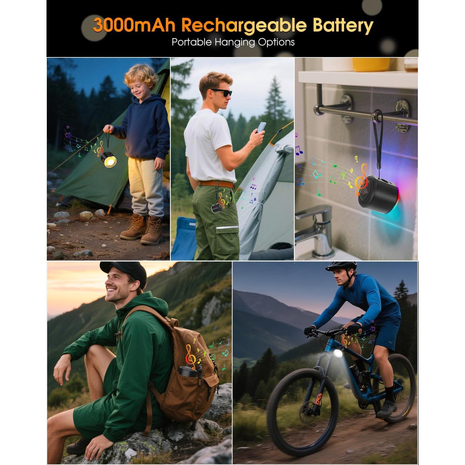 Parlante Mini Bluetooth Inalámbrico CONONLUX ML01 con Luz RGB