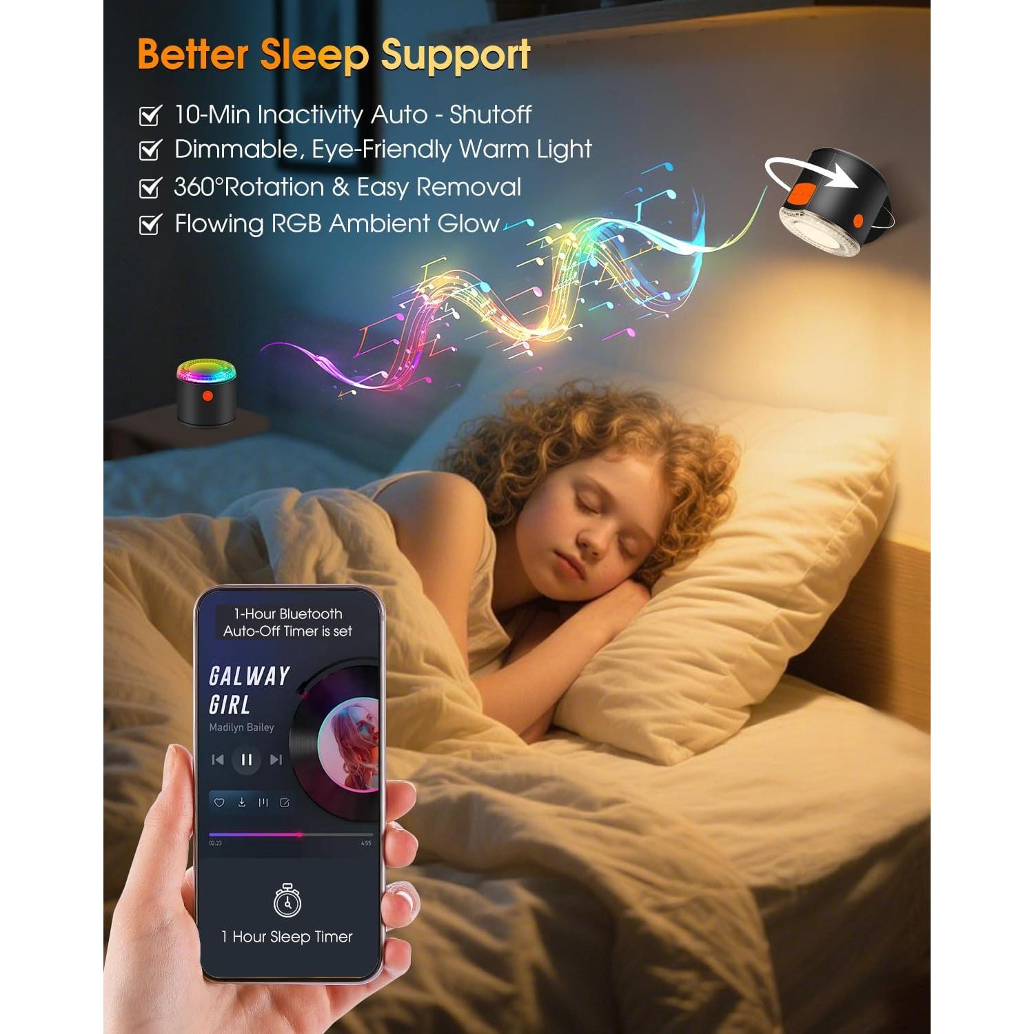 Parlante Mini Bluetooth Inalámbrico CONONLUX ML01 con Luz RGB