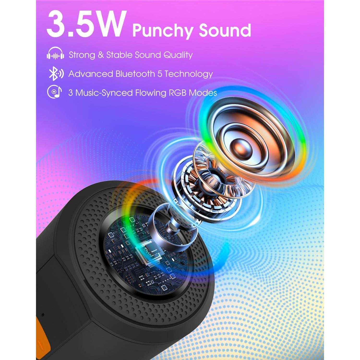 Parlante Mini Bluetooth Inalámbrico CONONLUX ML01 con Luz RGB