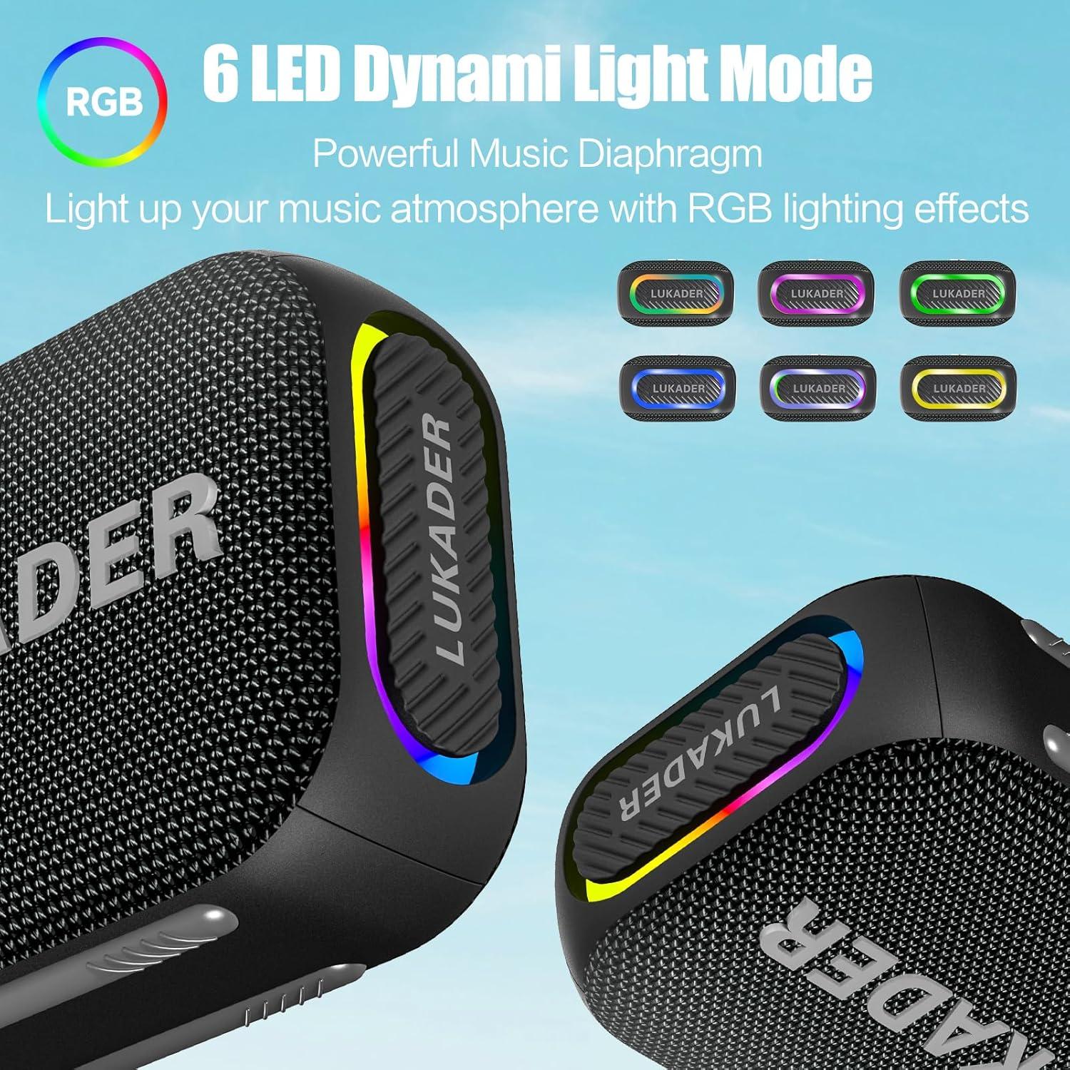 Altavoz Bluetooth LUKADER BTS300 Impermeable IPX7 10W Portátil