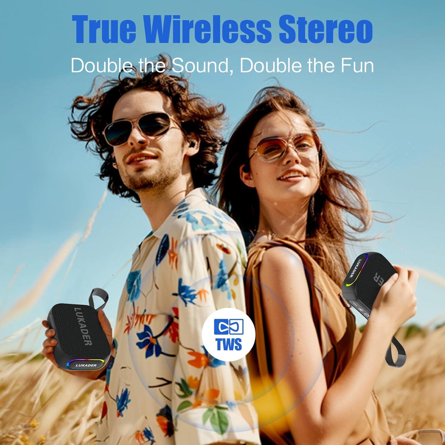 Altavoz Bluetooth LUKADER BTS300 Impermeable IPX7 10W Portátil
