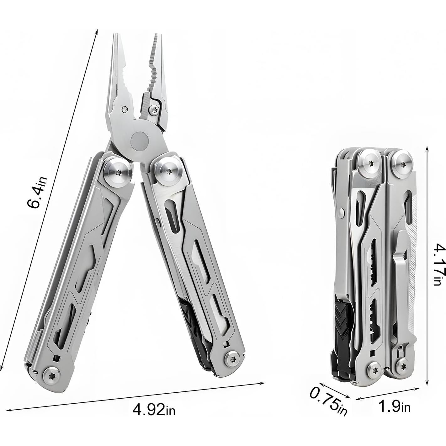Multiherramienta 16-en-1 aiGear de Acero Inoxidable con Bloqueo