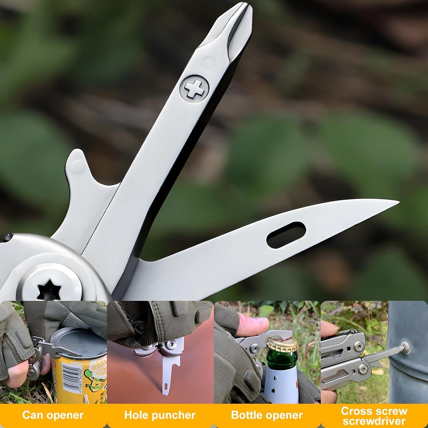 Multiherramienta 16-en-1 aiGear de Acero Inoxidable con Bloqueo