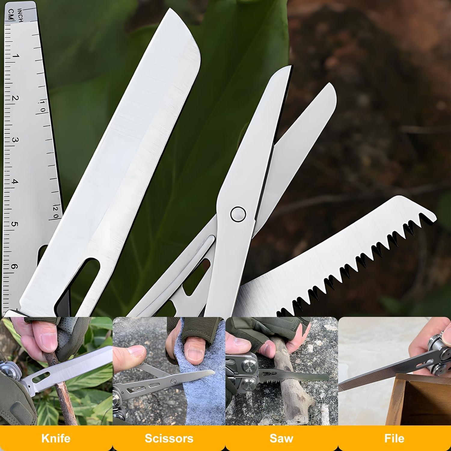 Multiherramienta 16-en-1 aiGear de Acero Inoxidable con Bloqueo