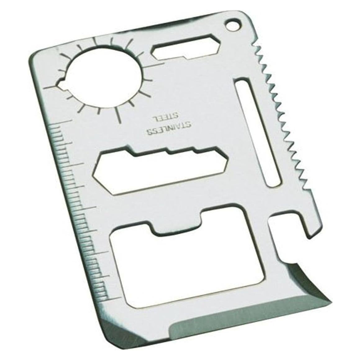 Herramienta de Supervivencia Kikkerland 11 en 1 Acero Inoxidable