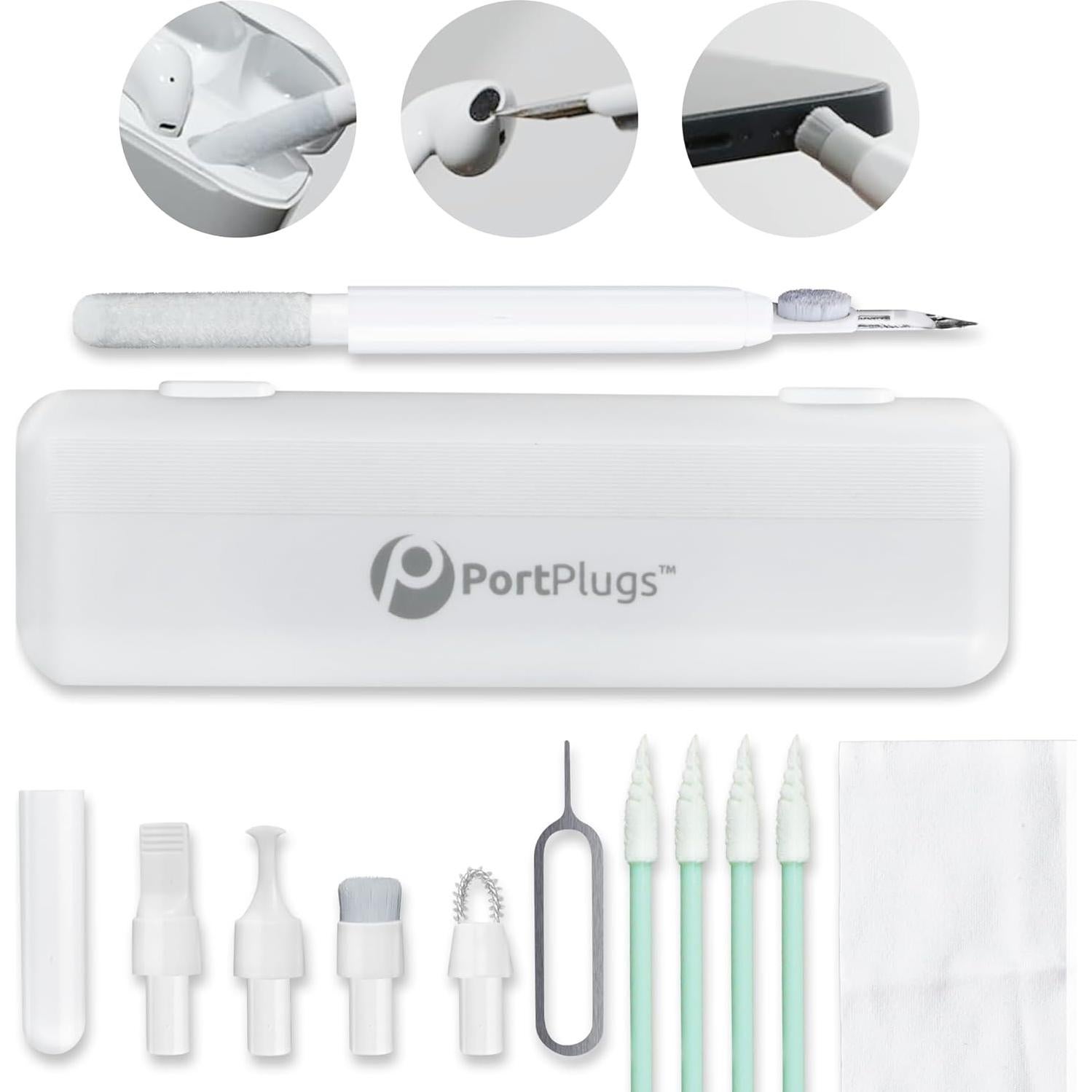 Kit de limpieza 11 en 1 PortPlugs para dispositivos móviles