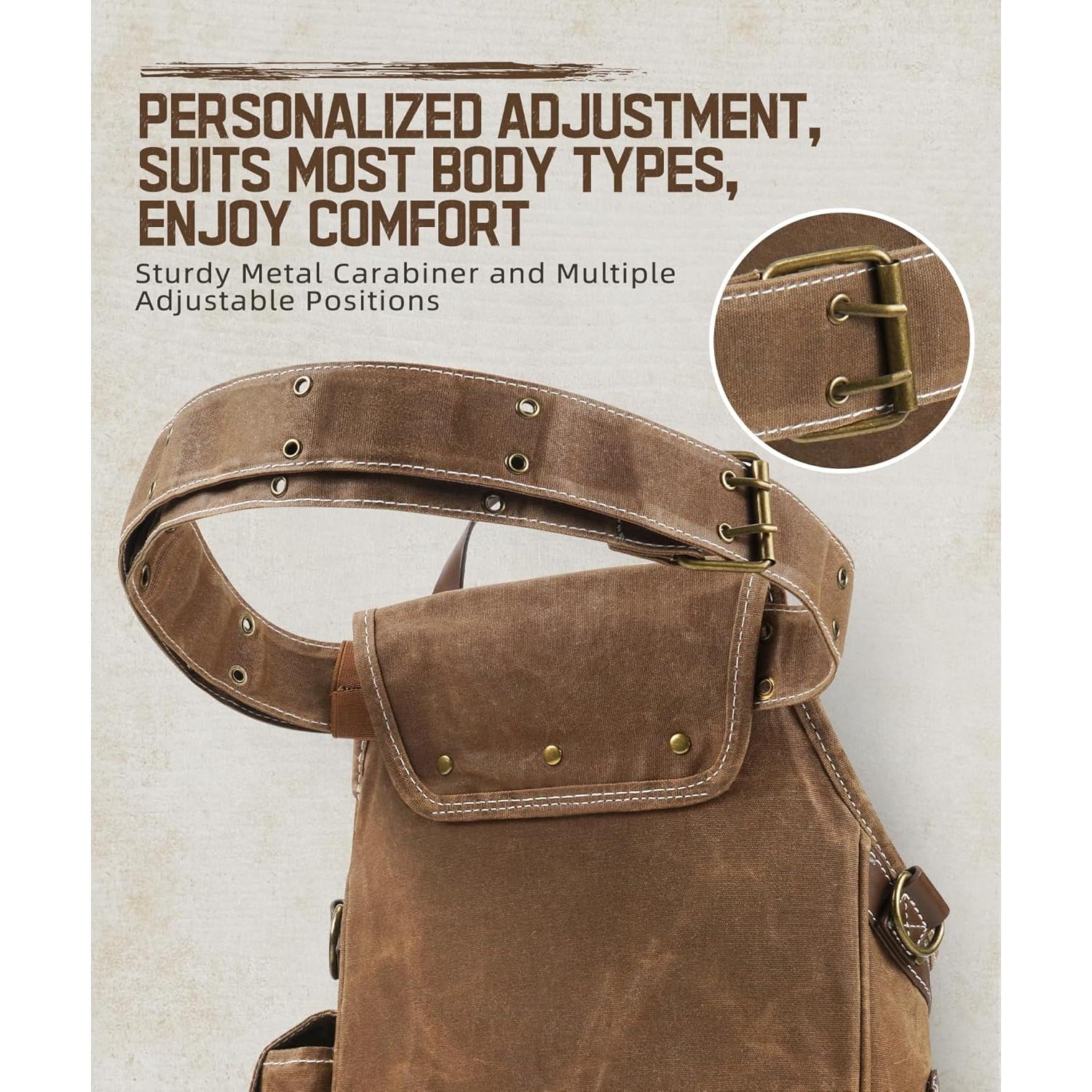 Bolsa de Herramientas ARCFOX 11 Bolsillos Lona Marrón