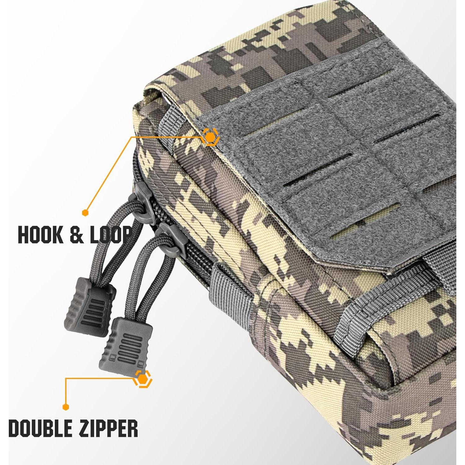 Funda Táctica Molle bvya para Teléfonos 4.7"-6.9" Gris